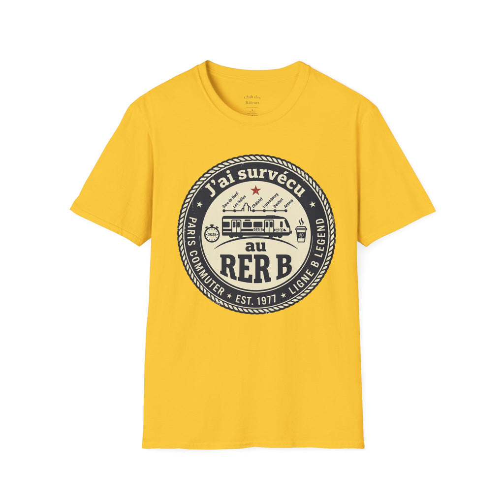 J'ai survécu au RER B T-Shirt — Paris Commuter Vintage Train Tee