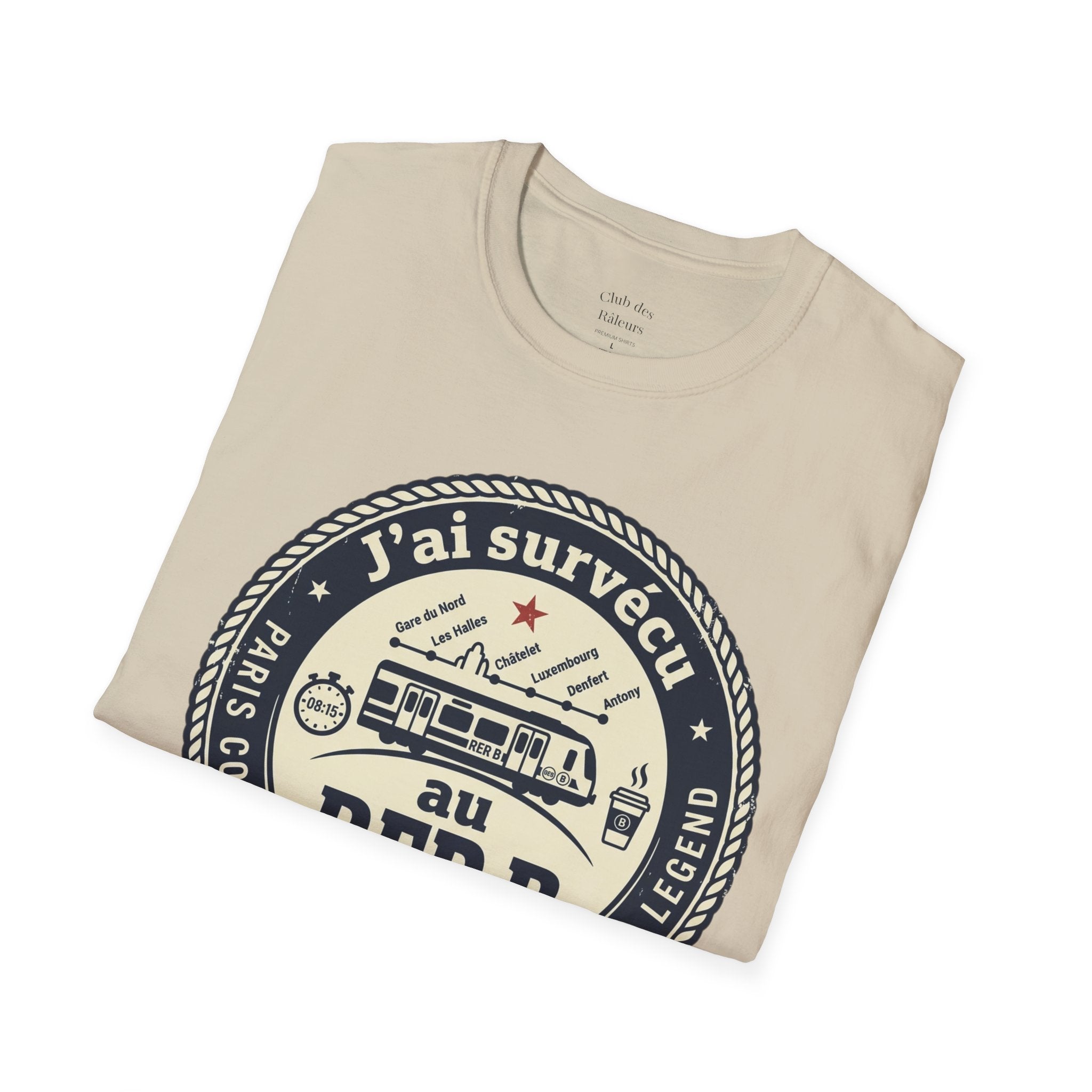 J'ai survécu au RER B T-Shirt — Paris Commuter Vintage Train Tee