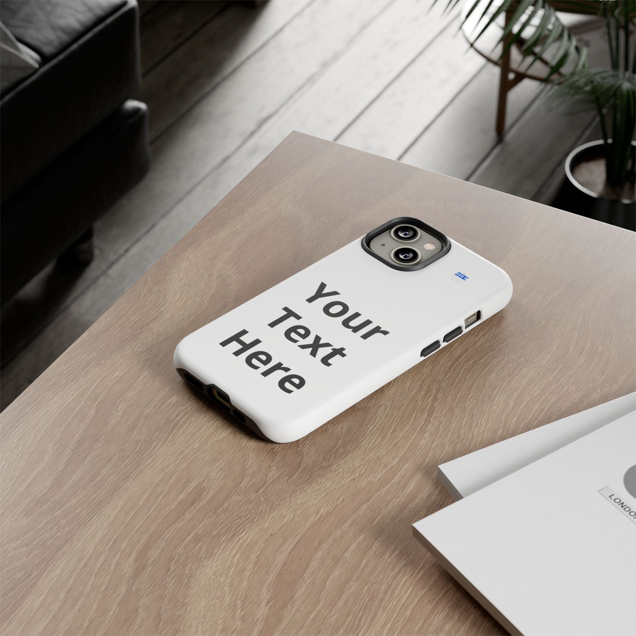 Personalized Tough Phone Case — Custom Text Protective iPhone Case