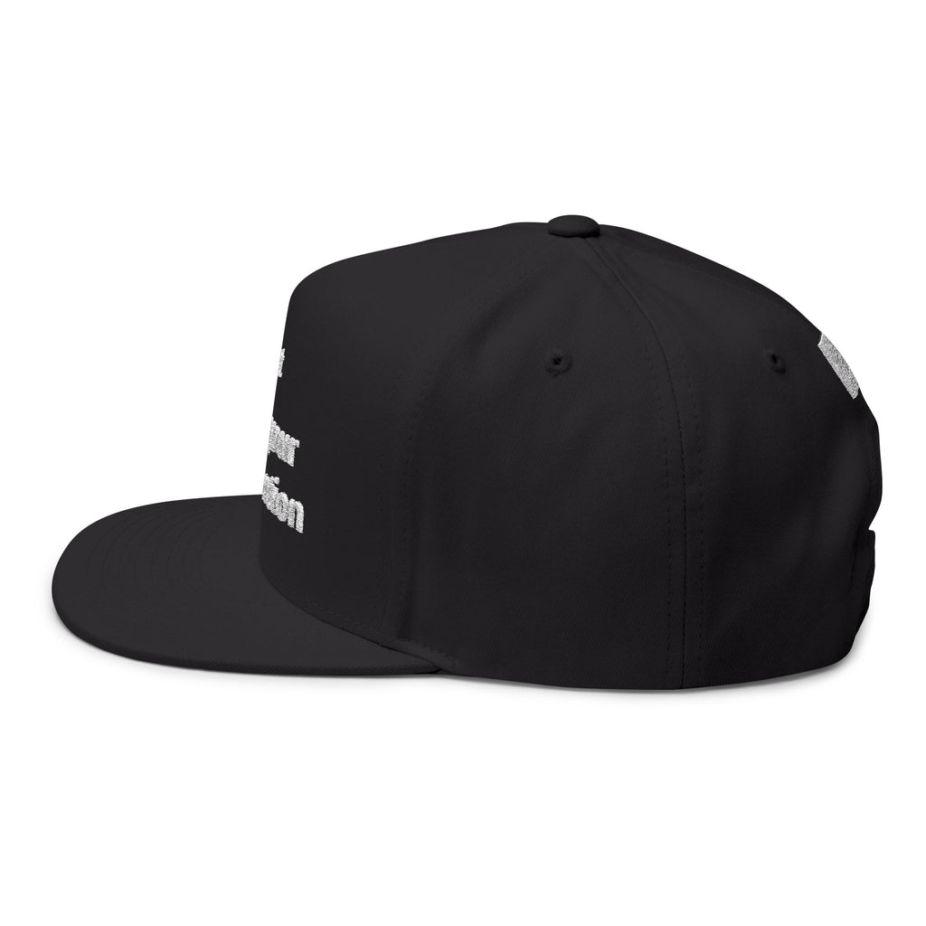 Custom Embroidered Flat Bill Cap — Personalized Text Snapback