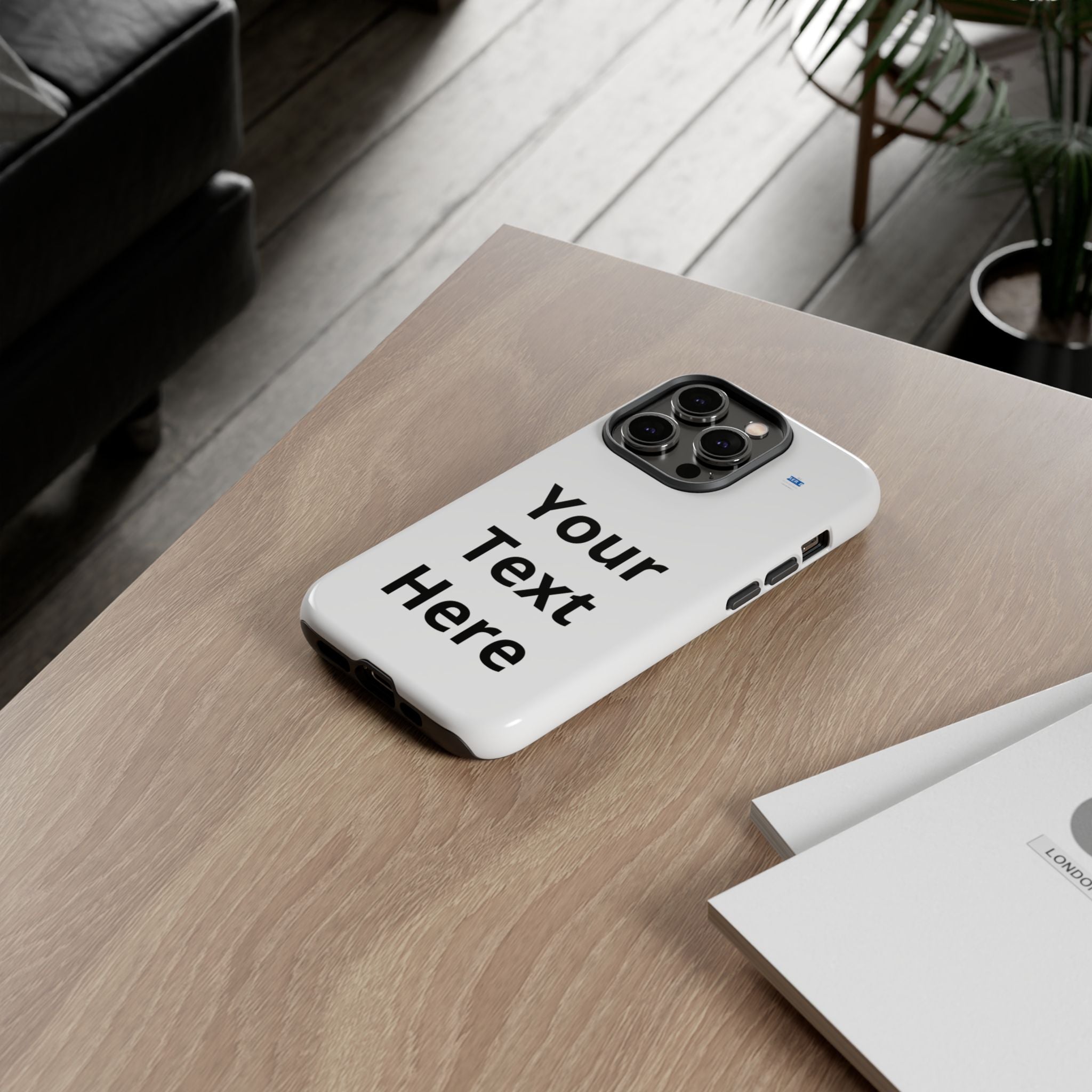 Personalized Tough Phone Case — Custom Text Protective iPhone Case