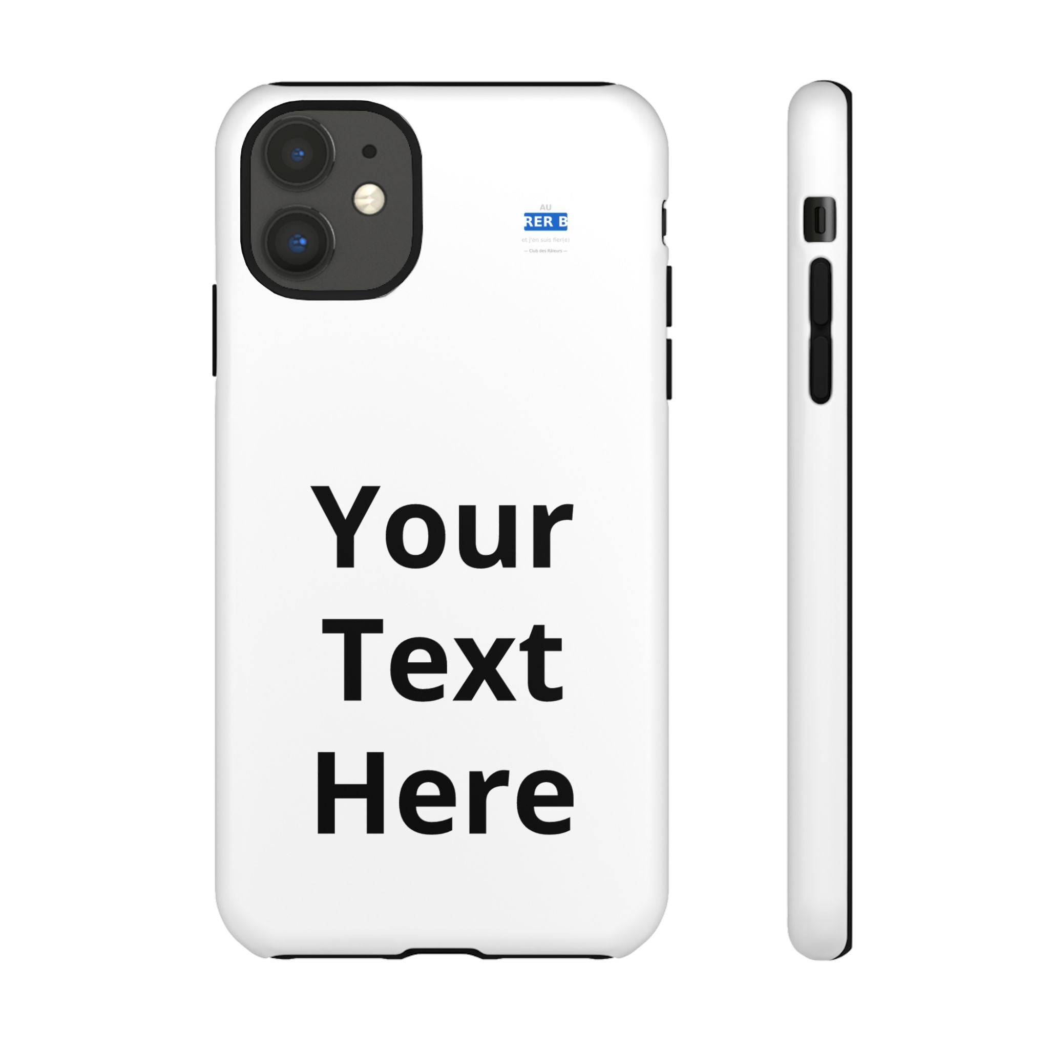 Personalized Tough Phone Case — Custom Text Protective iPhone Case