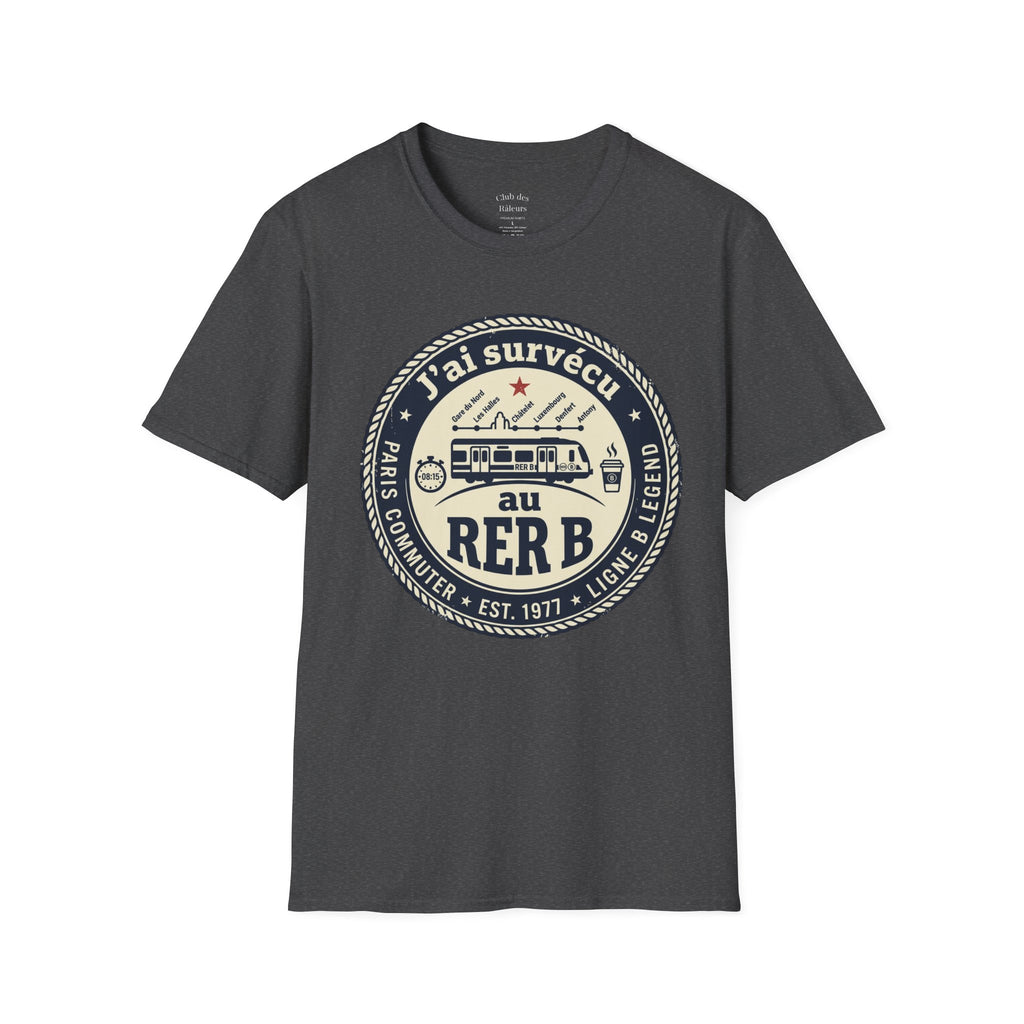 J'ai survécu au RER B T-Shirt — Paris Commuter Vintage Train Tee