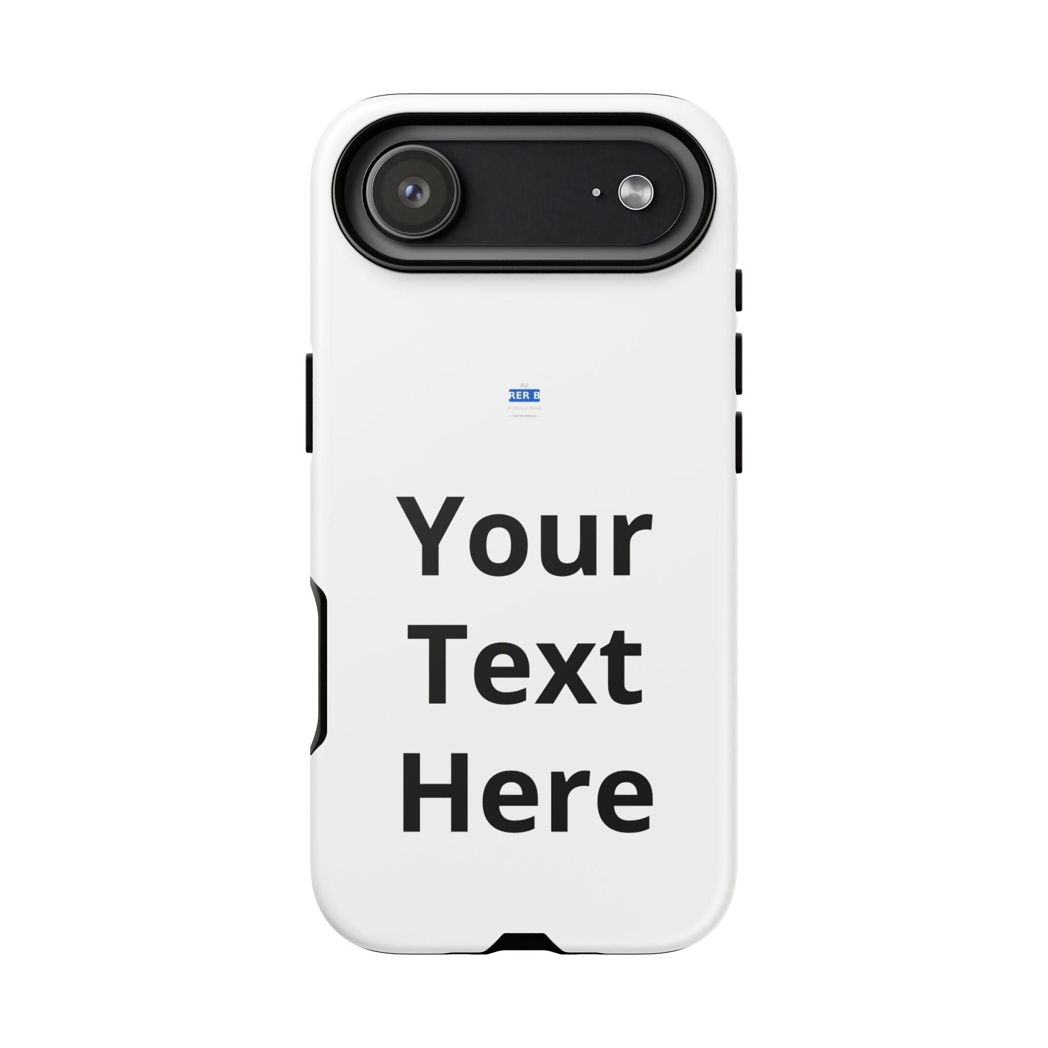 Personalized Tough Phone Case — Custom Text Protective iPhone Case