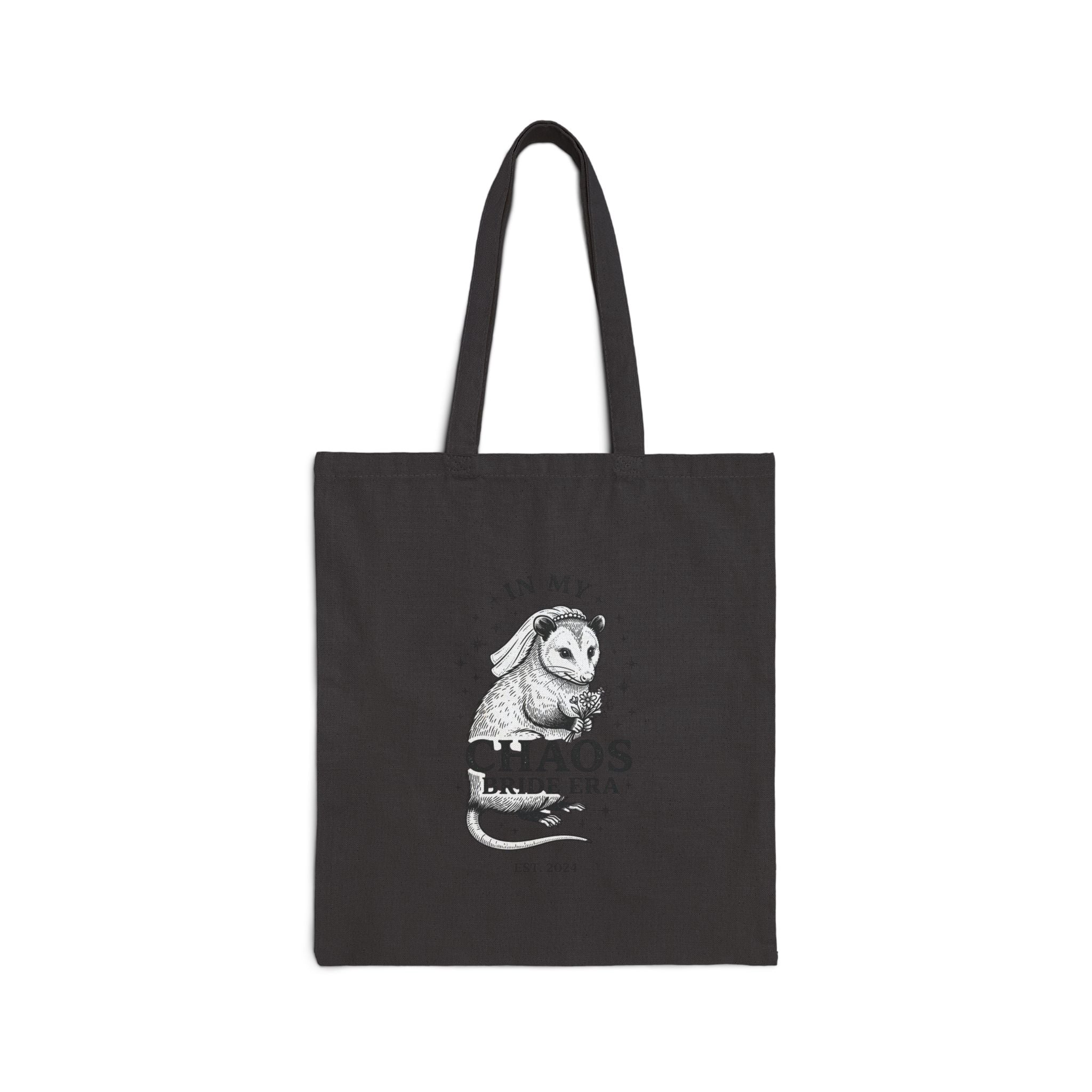 Chaos Bride Era Tote | Engaged Bride Slogan, Vintage Script Canvas