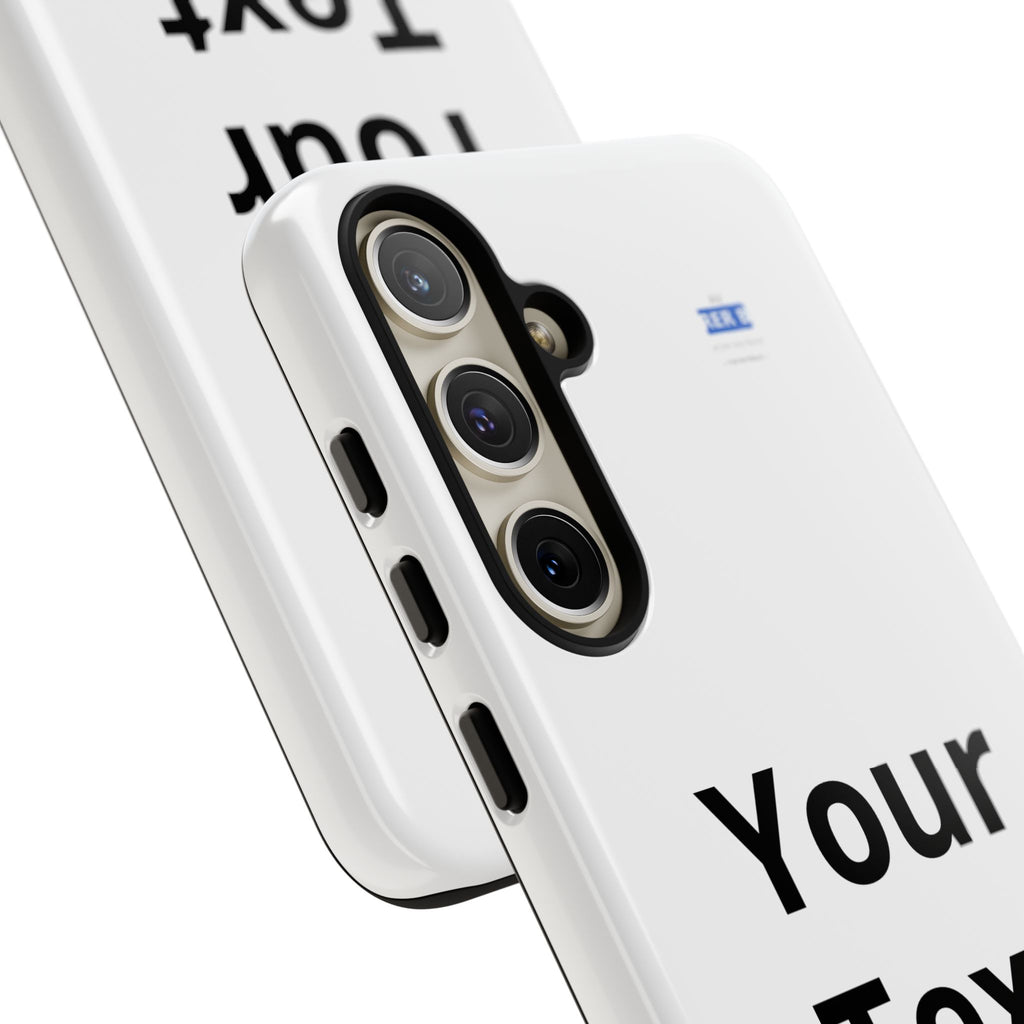 Personalized Tough Phone Case — Custom Text Protective iPhone Case
