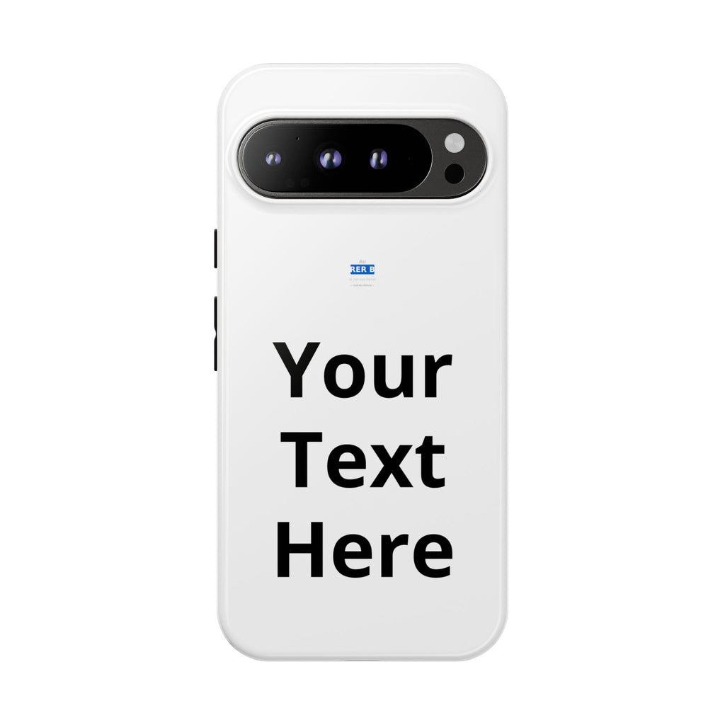 Personalized Tough Phone Case — Custom Text Protective iPhone Case