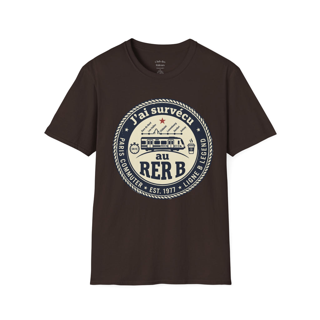 J'ai survécu au RER B T-Shirt — Paris Commuter Vintage Train Tee