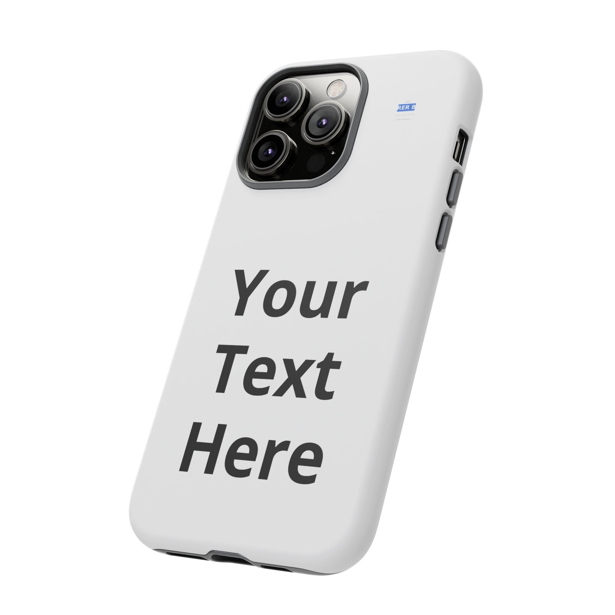Personalized Tough Phone Case — Custom Text Protective iPhone Case