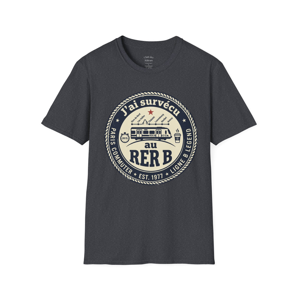 J'ai survécu au RER B T-Shirt — Paris Commuter Vintage Train Tee