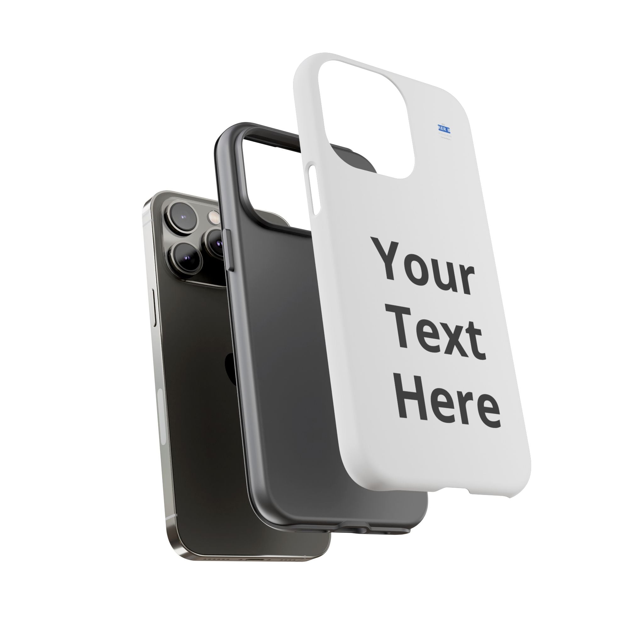 Personalized Tough Phone Case — Custom Text Protective iPhone Case