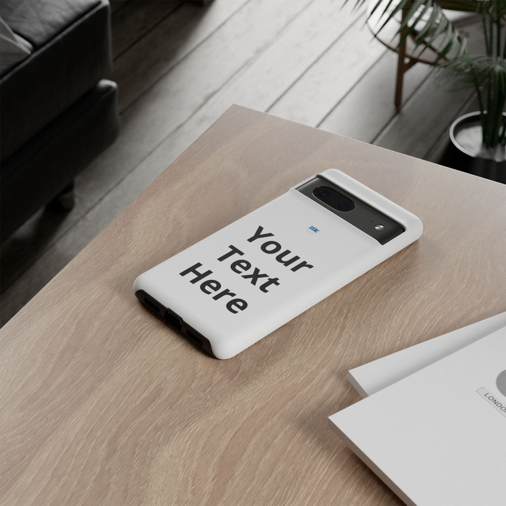 Personalized Tough Phone Case — Custom Text Protective iPhone Case