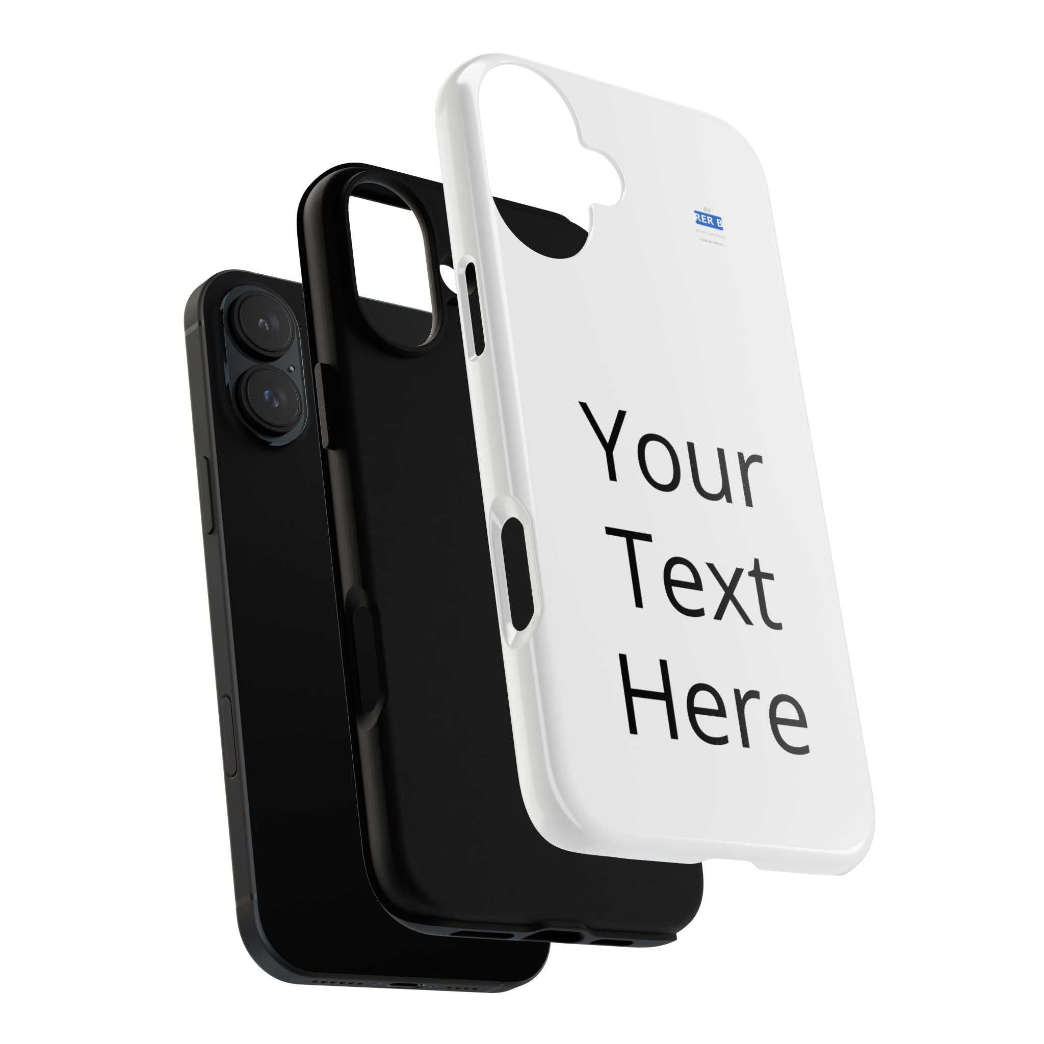 Personalized Tough Phone Case — Custom Text Protective iPhone Case