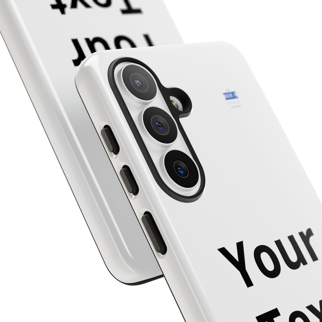 Personalized Tough Phone Case — Custom Text Protective iPhone Case