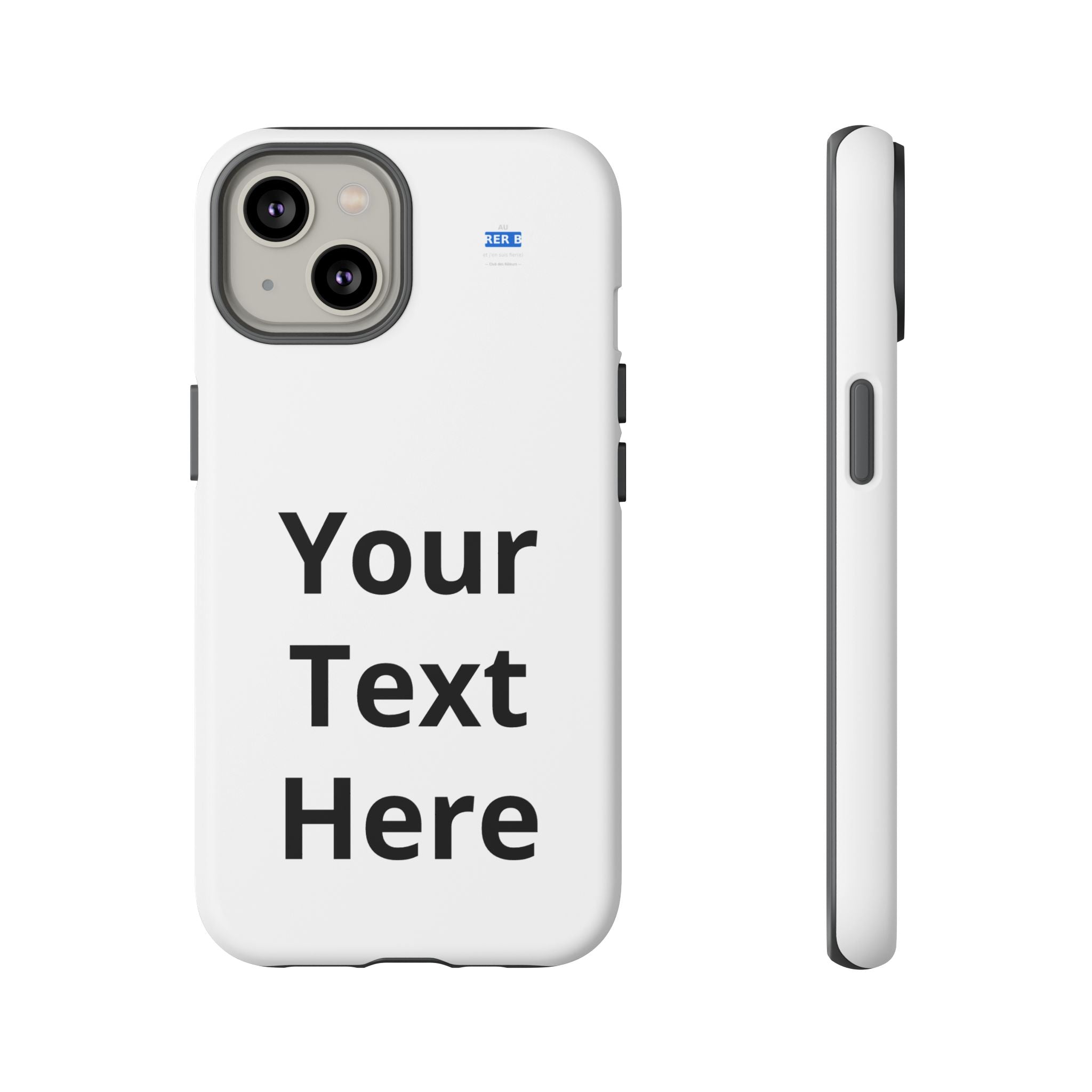 Personalized Tough Phone Case — Custom Text Protective iPhone Case