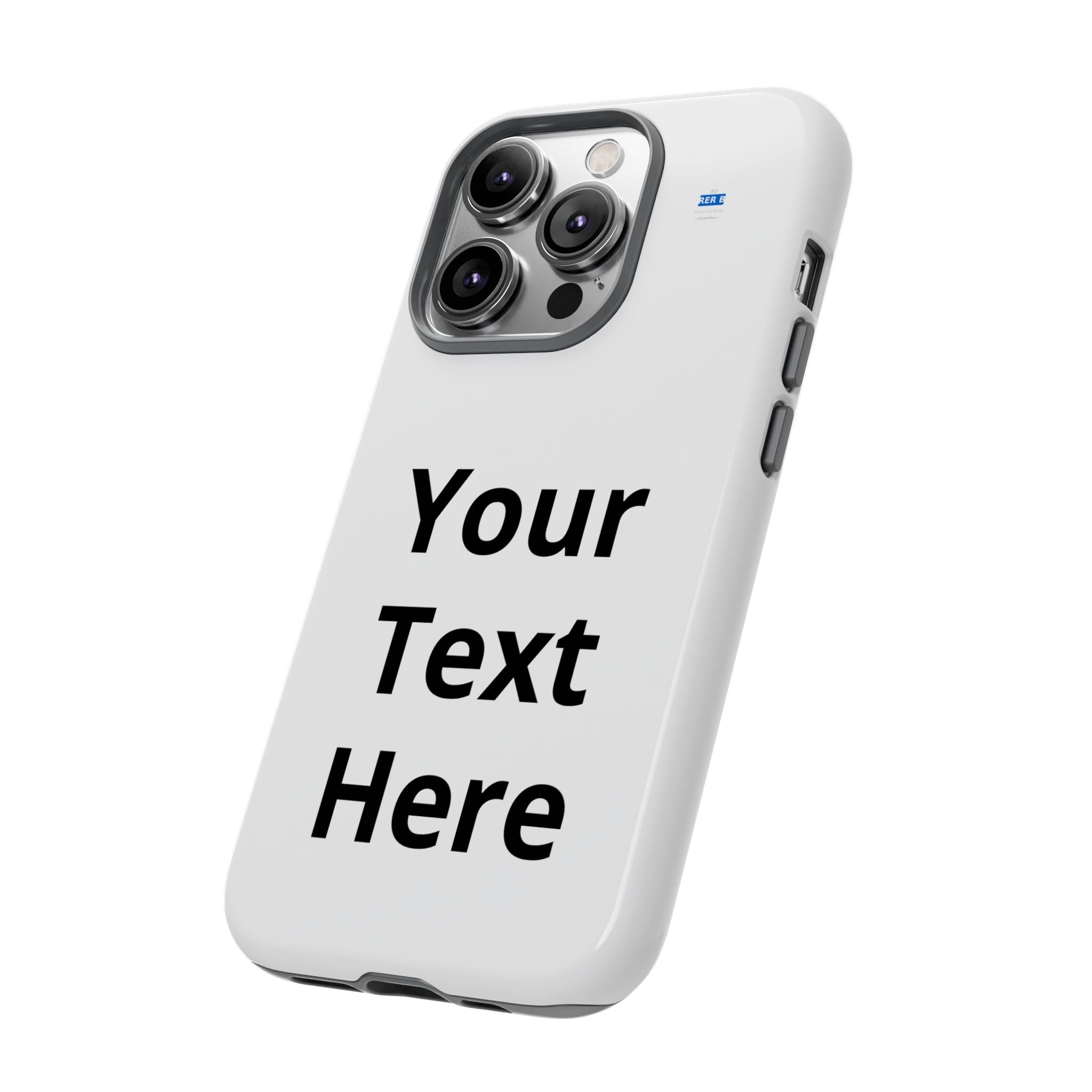 Personalized Tough Phone Case — Custom Text Protective iPhone Case