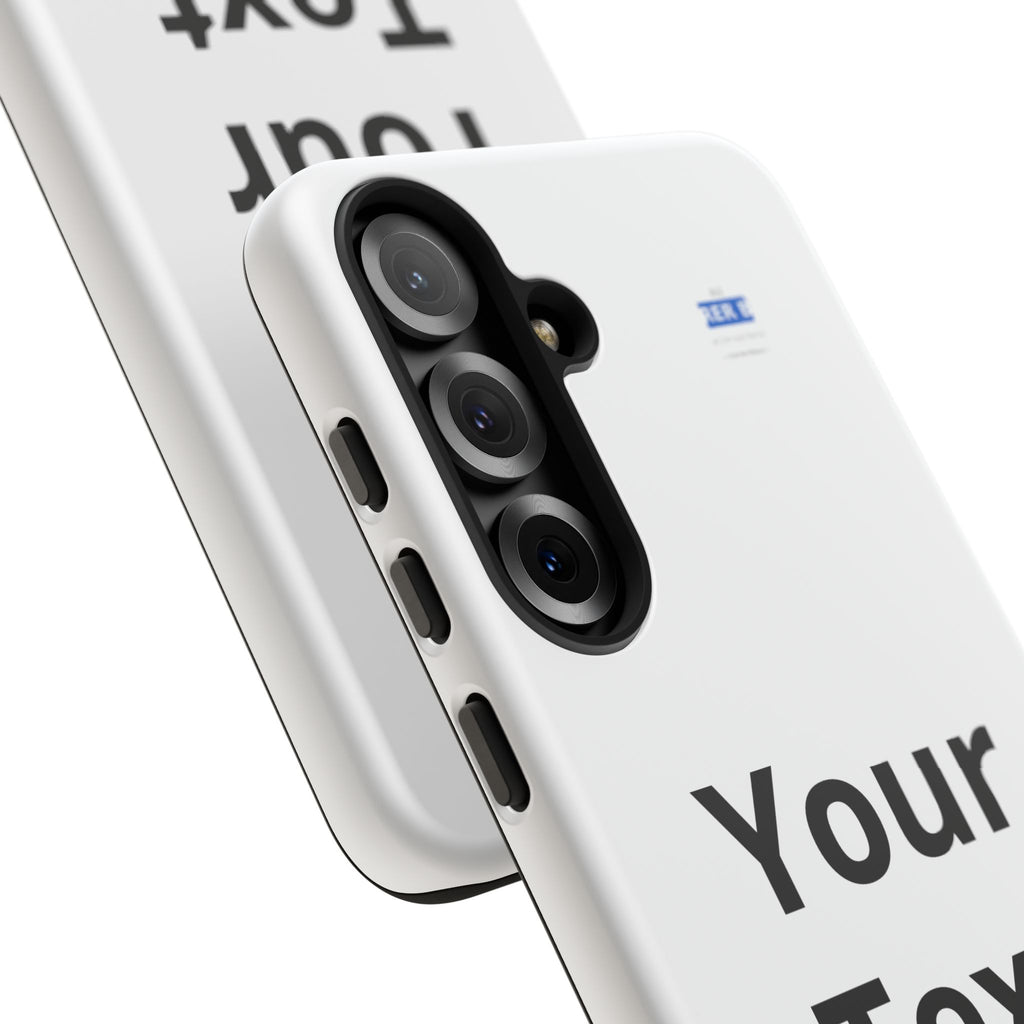 Personalized Tough Phone Case — Custom Text Protective iPhone Case