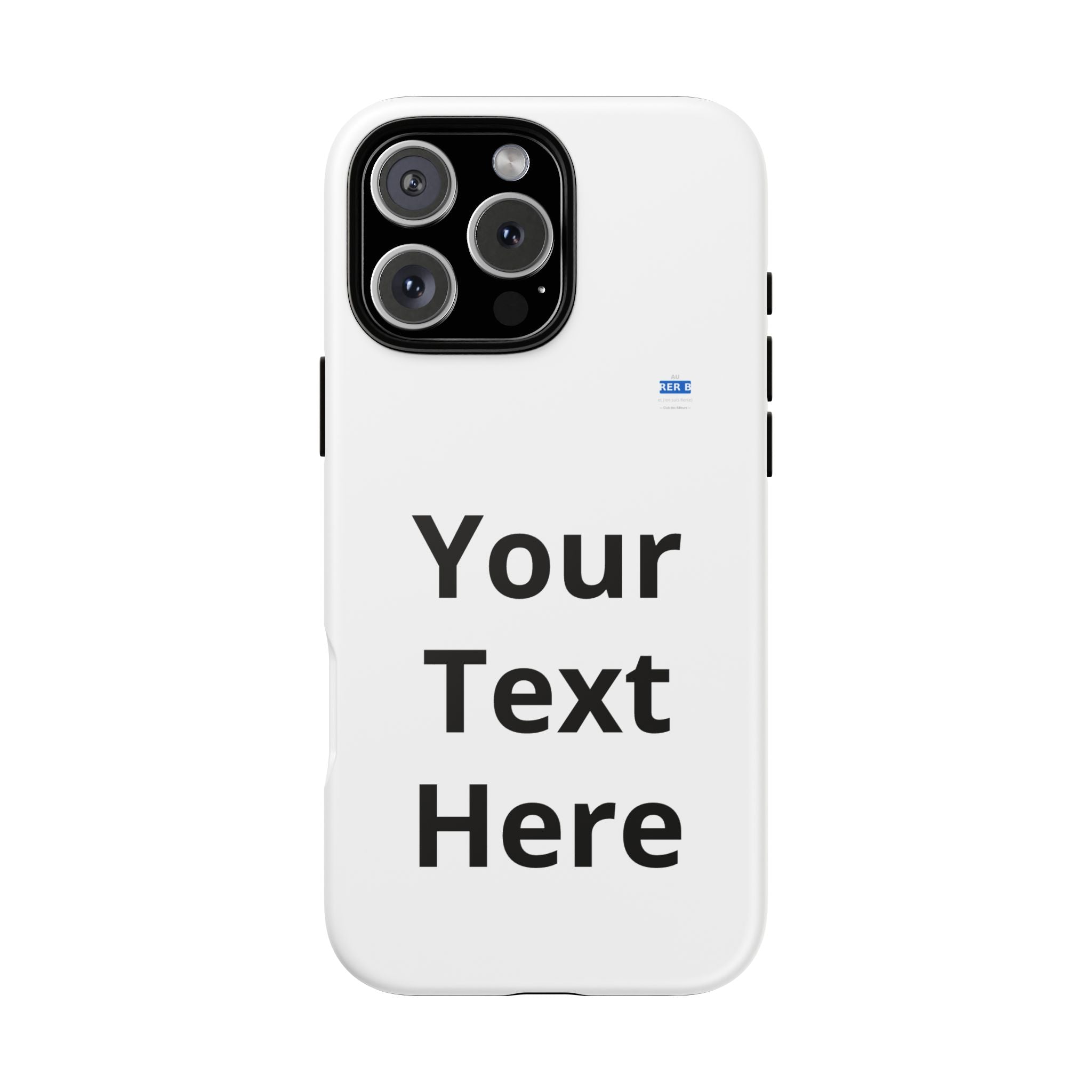 Personalized Tough Phone Case — Custom Text Protective iPhone Case