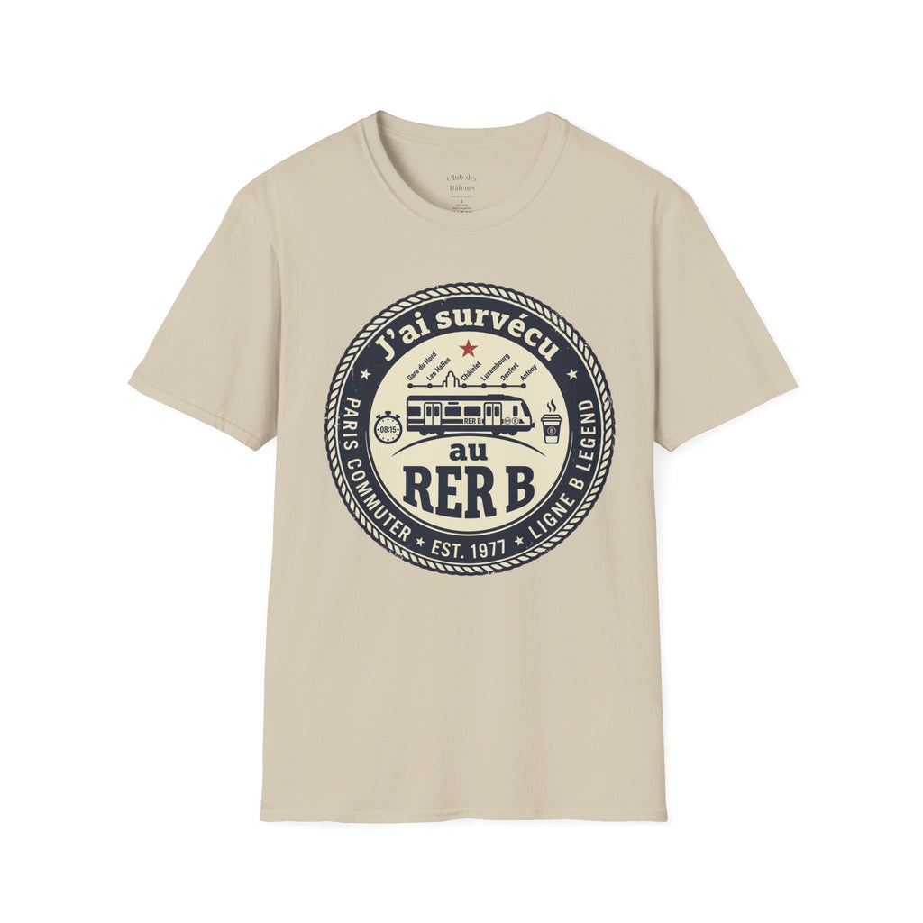 J'ai survécu au RER B T-Shirt — Paris Commuter Vintage Train Tee