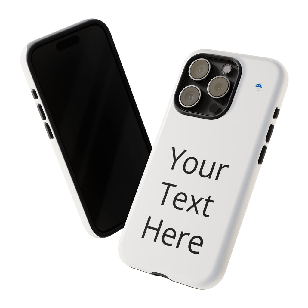Personalized Tough Phone Case — Custom Text Protective iPhone Case