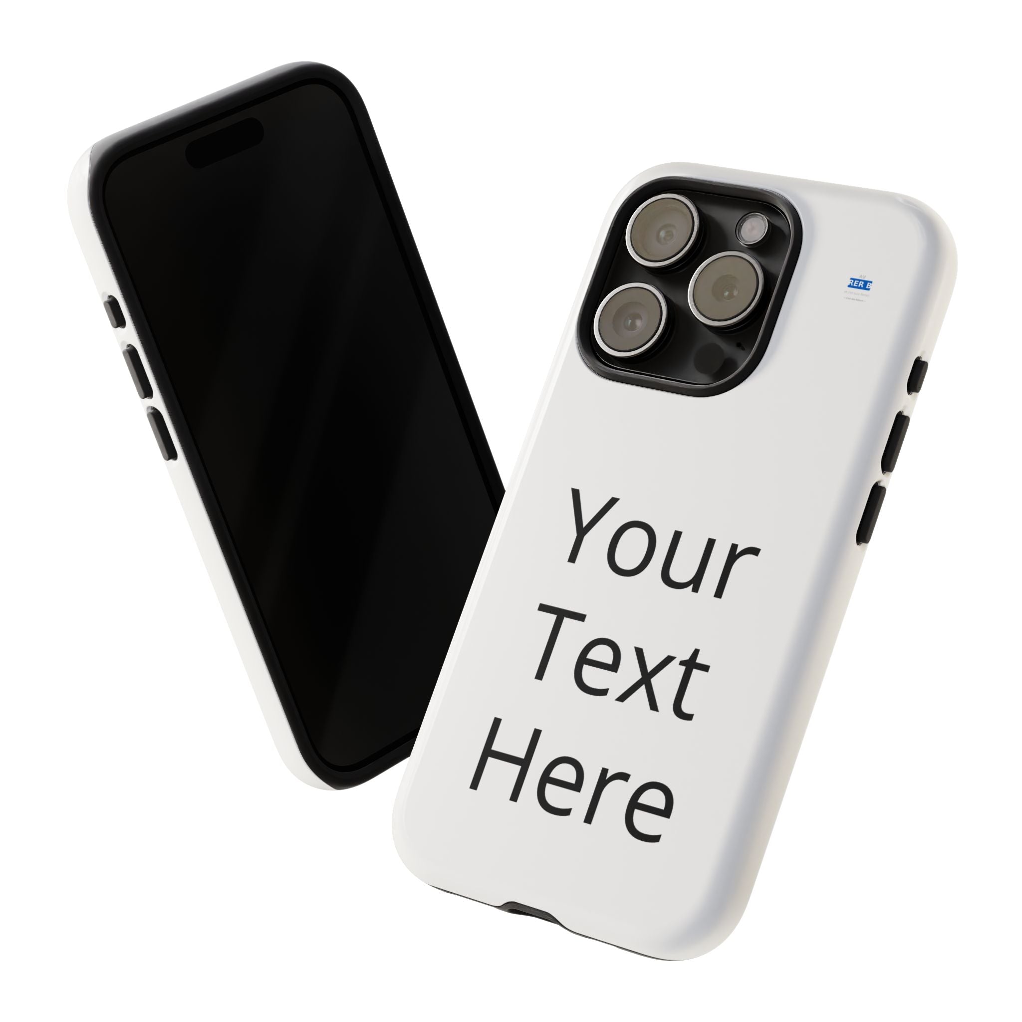 Personalized Tough Phone Case — Custom Text Protective iPhone Case