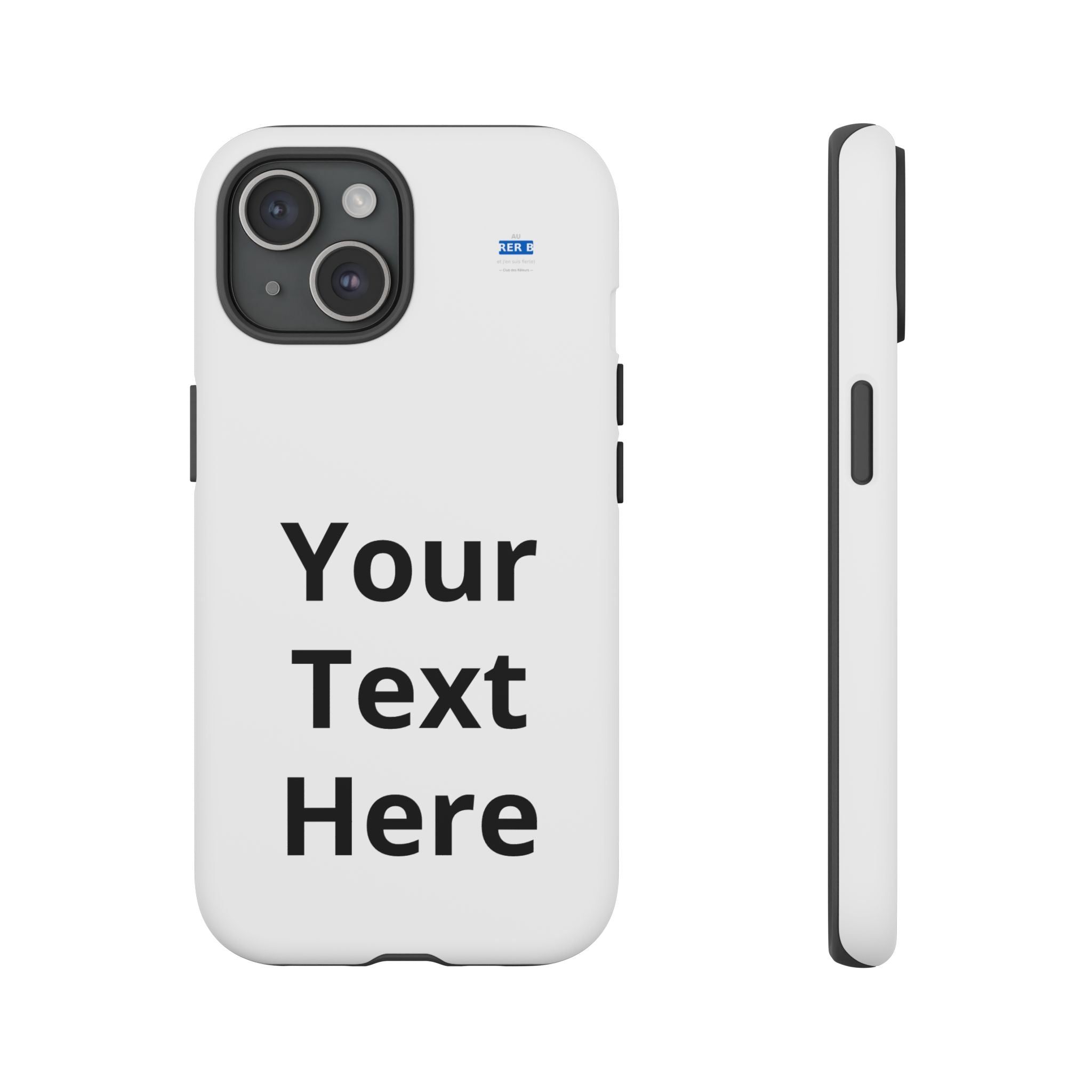 Personalized Tough Phone Case — Custom Text Protective iPhone Case