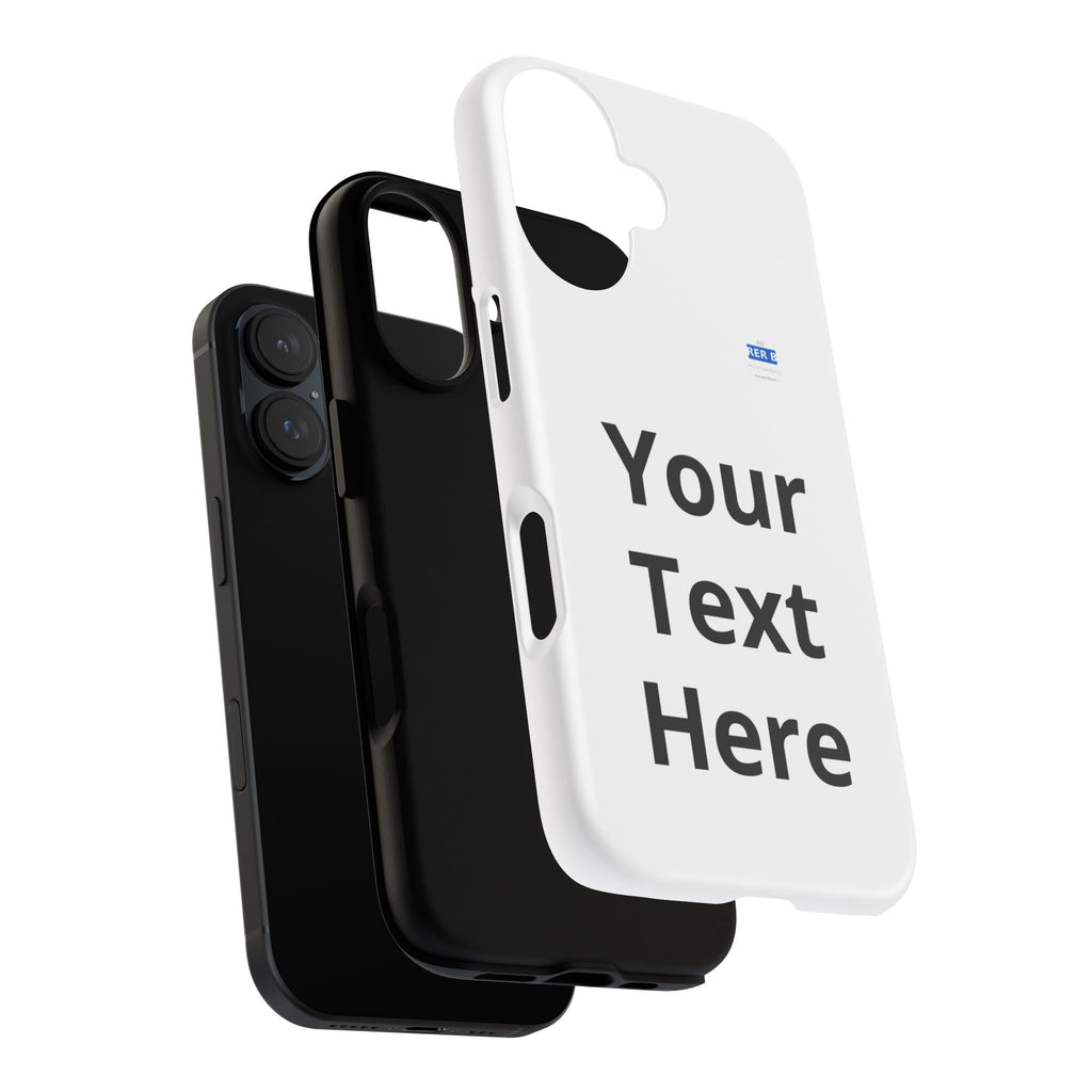 Personalized Tough Phone Case — Custom Text Protective iPhone Case