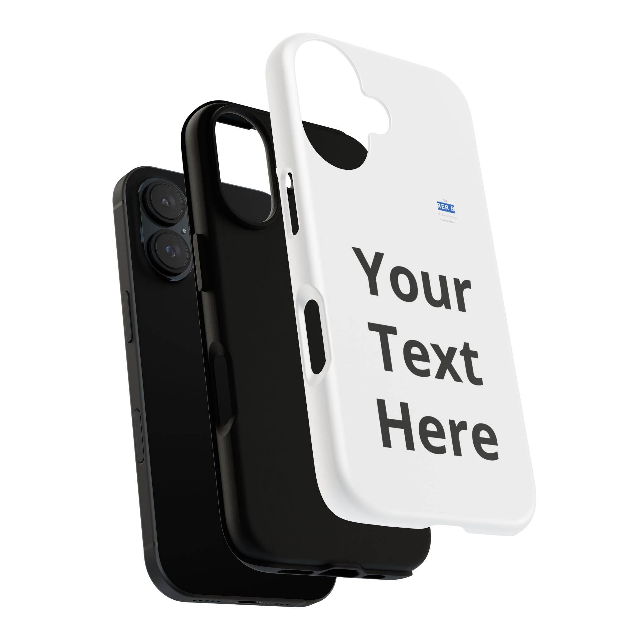 Personalized Tough Phone Case — Custom Text Protective iPhone Case
