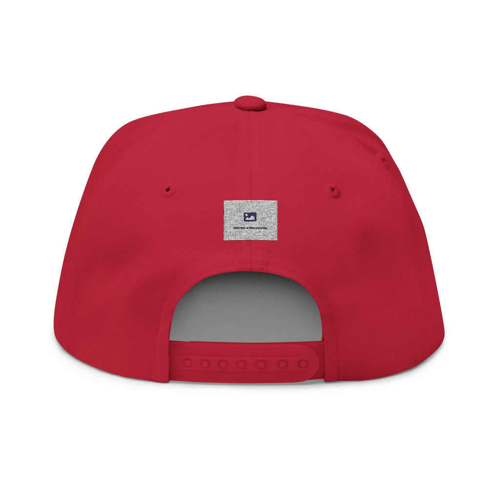 Custom Embroidered Flat Bill Cap — Personalized Text Snapback