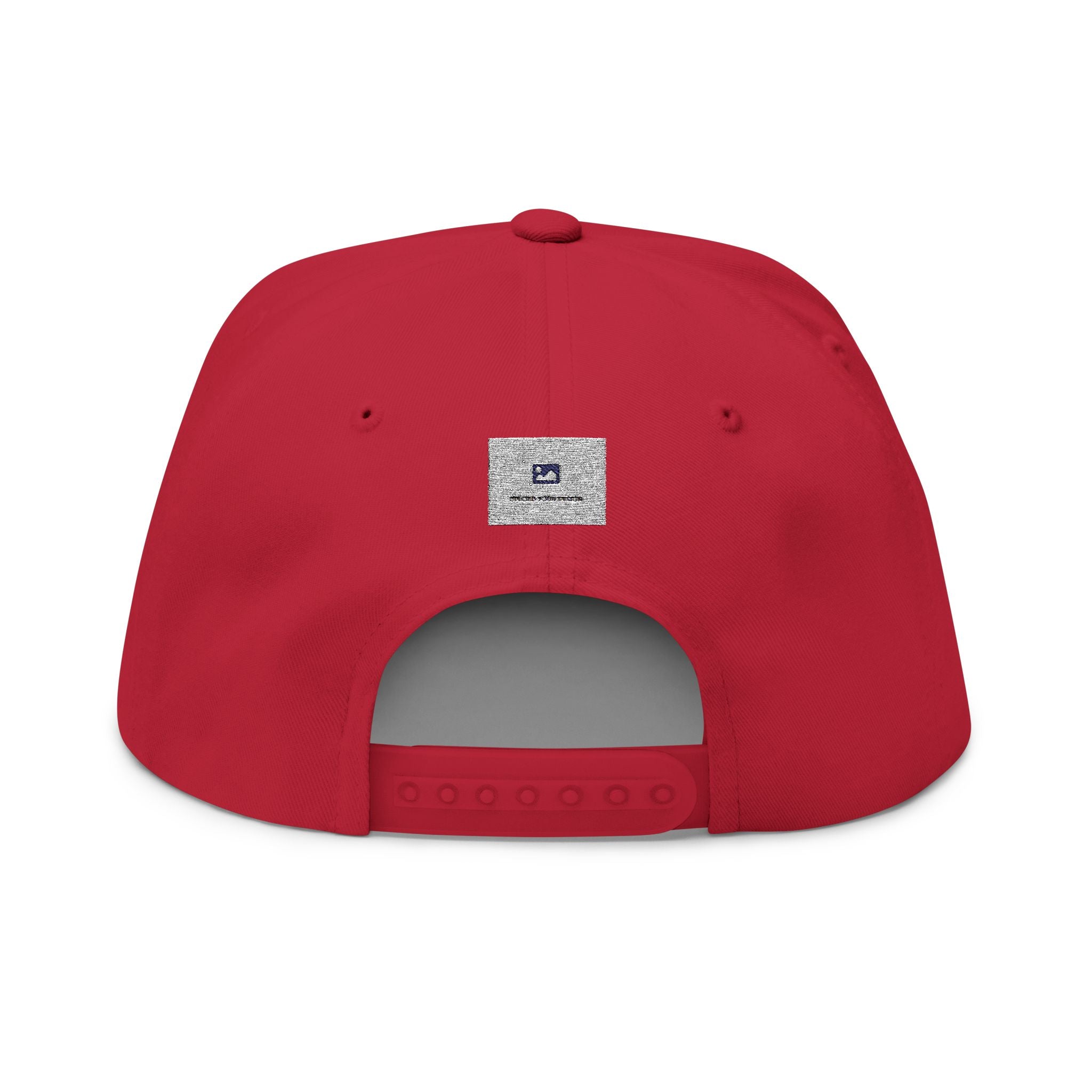 Custom Embroidered Flat Bill Cap — Personalized Text Snapback