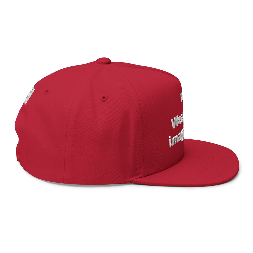 Custom Embroidered Flat Bill Cap — Personalized Text Snapback