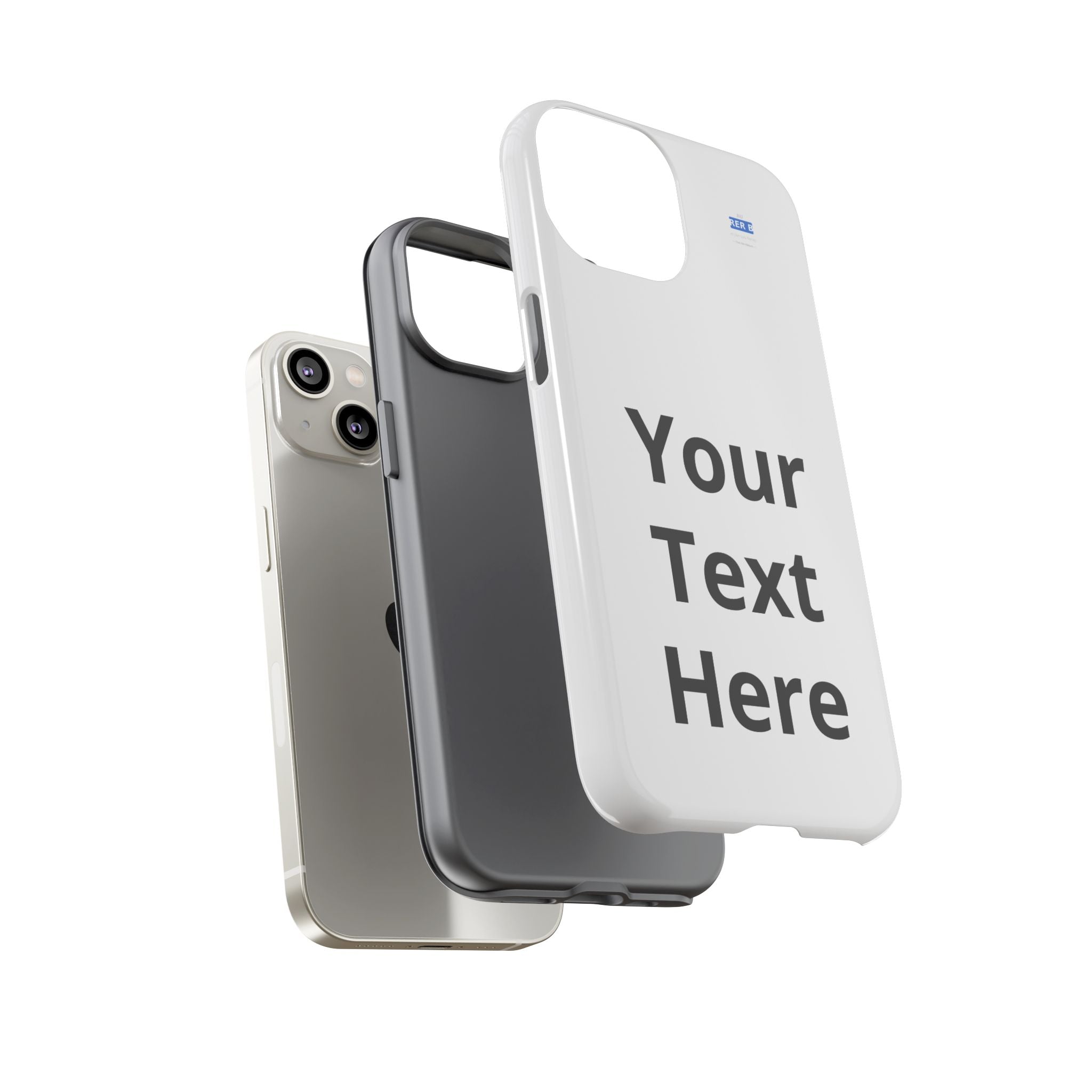 Personalized Tough Phone Case — Custom Text Protective iPhone Case