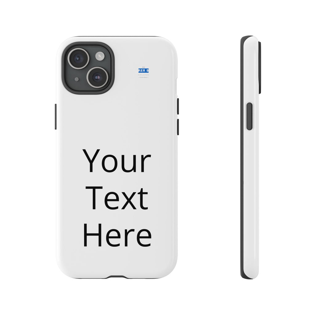 Personalized Tough Phone Case — Custom Text Protective iPhone Case