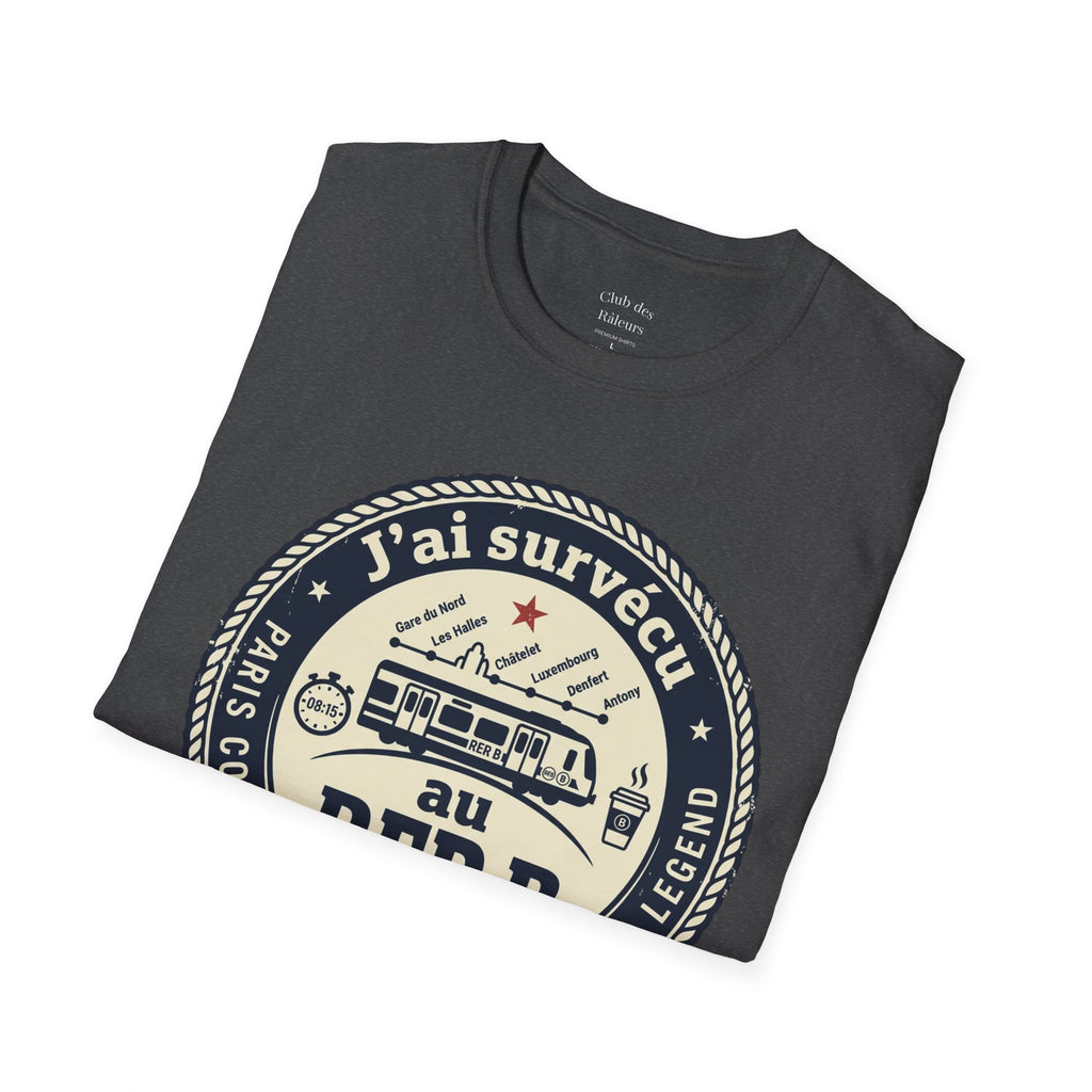 J'ai survécu au RER B T-Shirt — Paris Commuter Vintage Train Tee