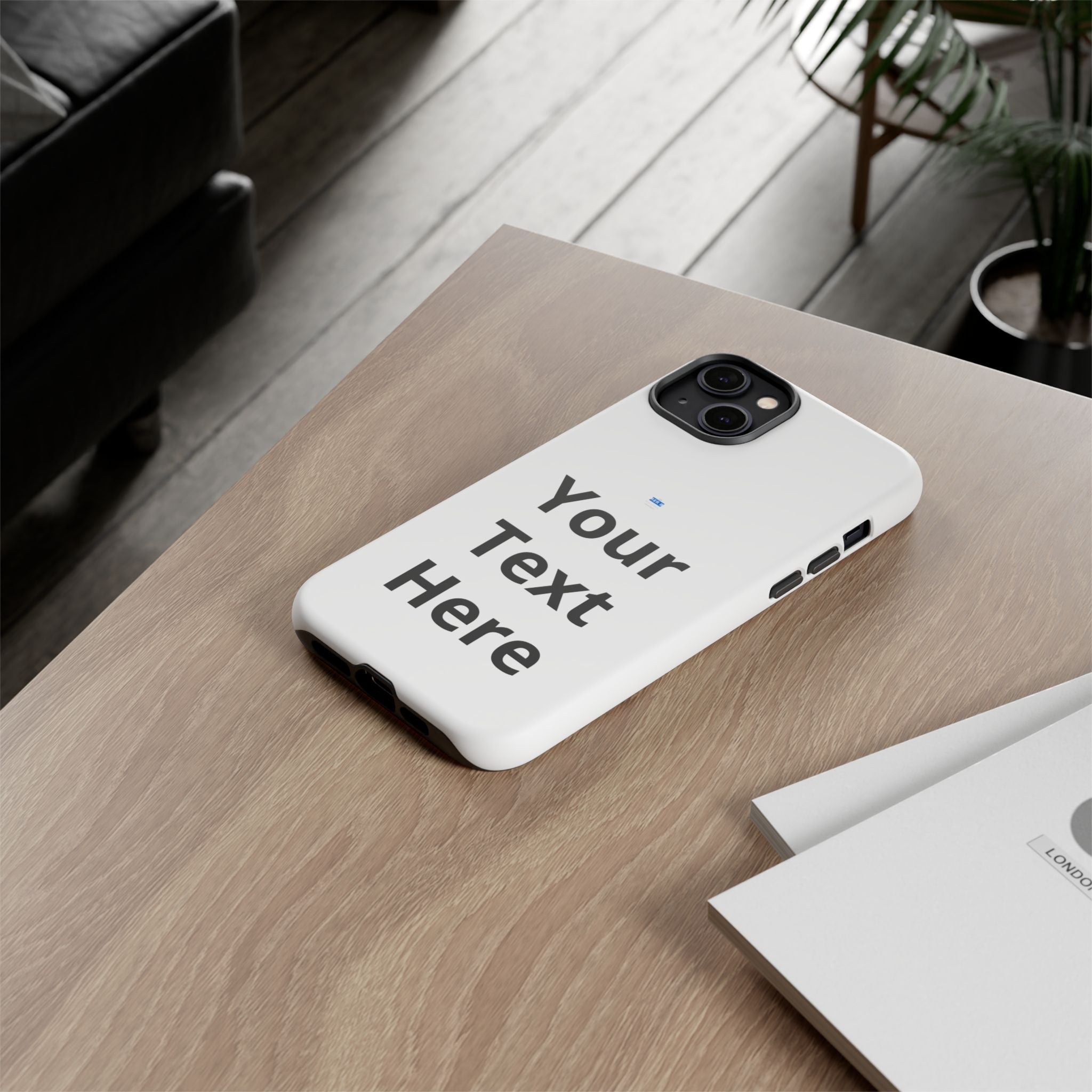 Personalized Tough Phone Case — Custom Text Protective iPhone Case