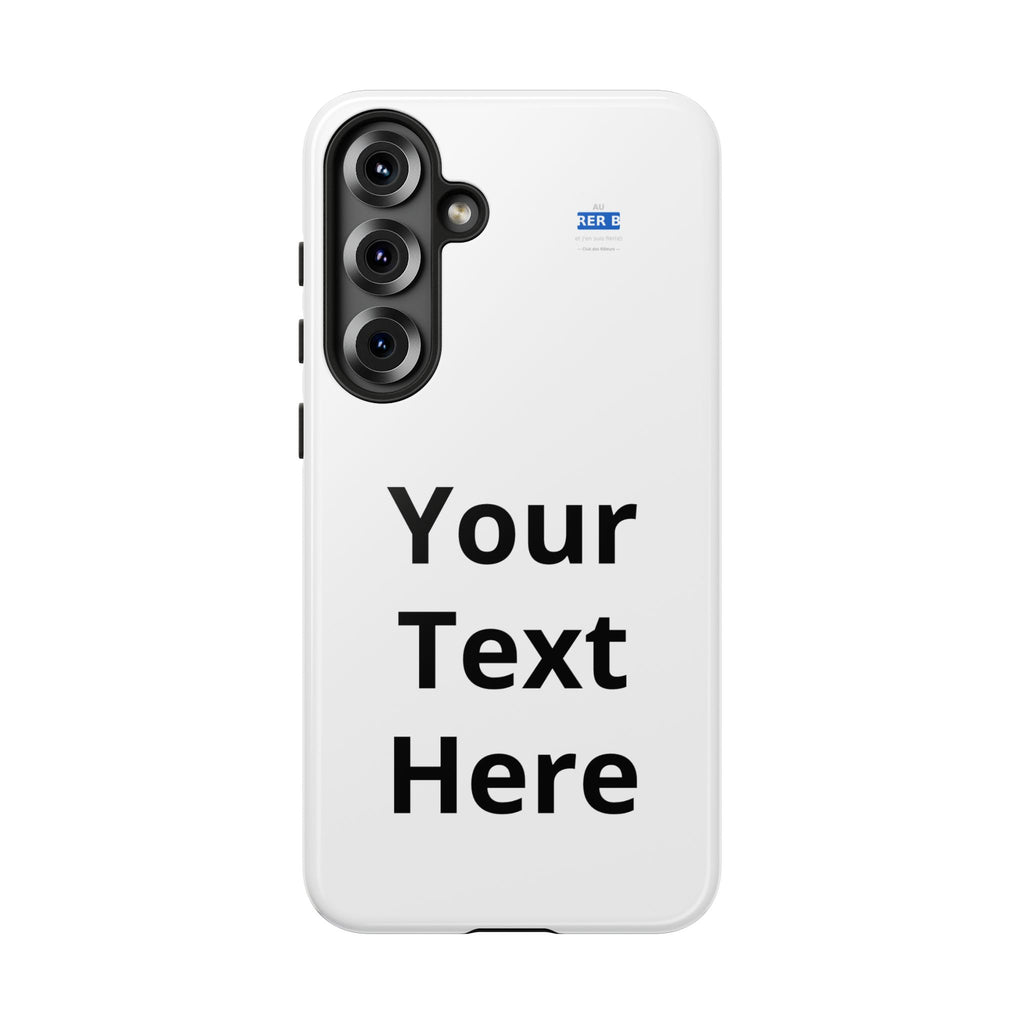 Personalized Tough Phone Case — Custom Text Protective iPhone Case