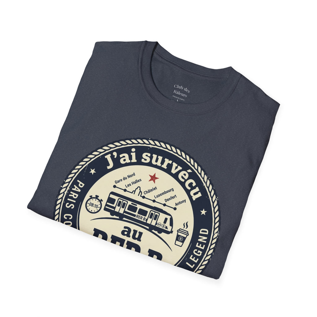 J'ai survécu au RER B T-Shirt — Paris Commuter Vintage Train Tee