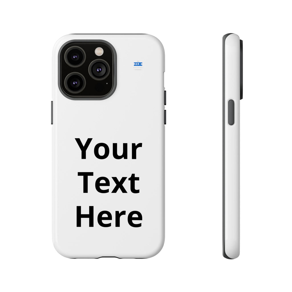 Personalized Tough Phone Case — Custom Text Protective iPhone Case