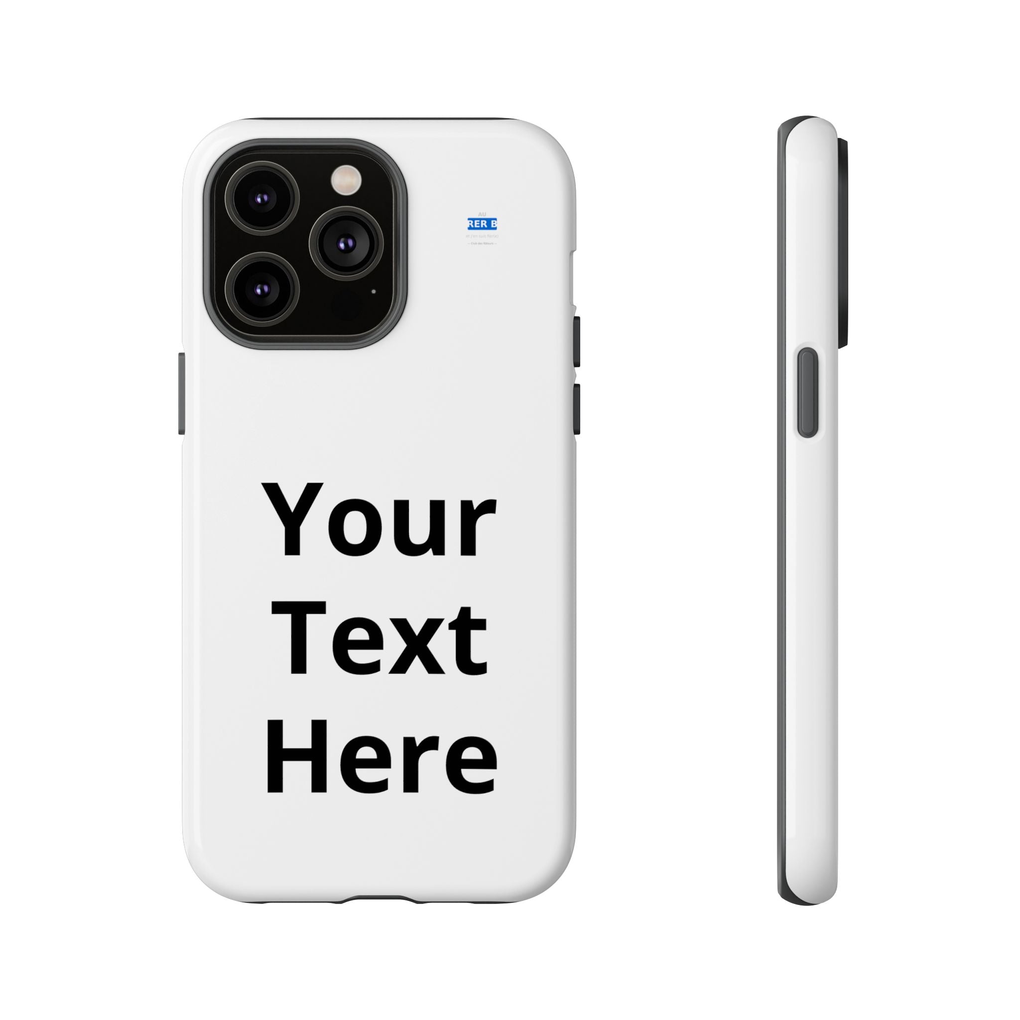 Personalized Tough Phone Case — Custom Text Protective iPhone Case