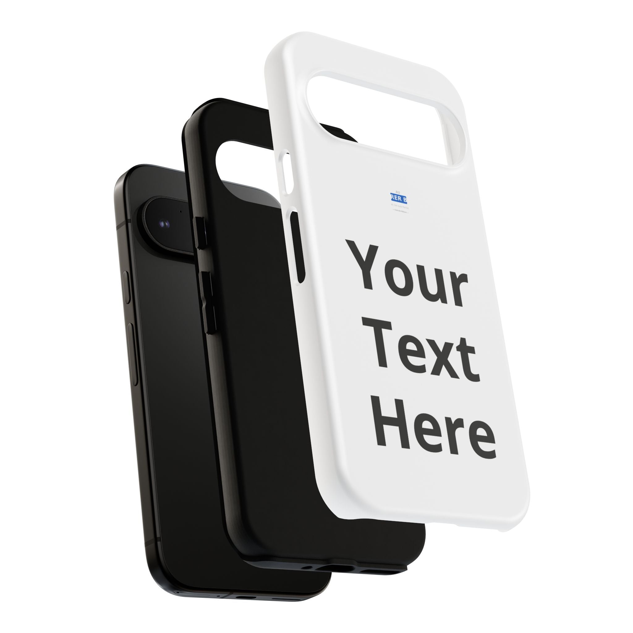 Personalized Tough Phone Case — Custom Text Protective iPhone Case