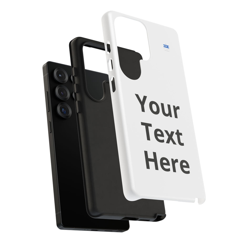 Personalized Tough Phone Case — Custom Text Protective iPhone Case