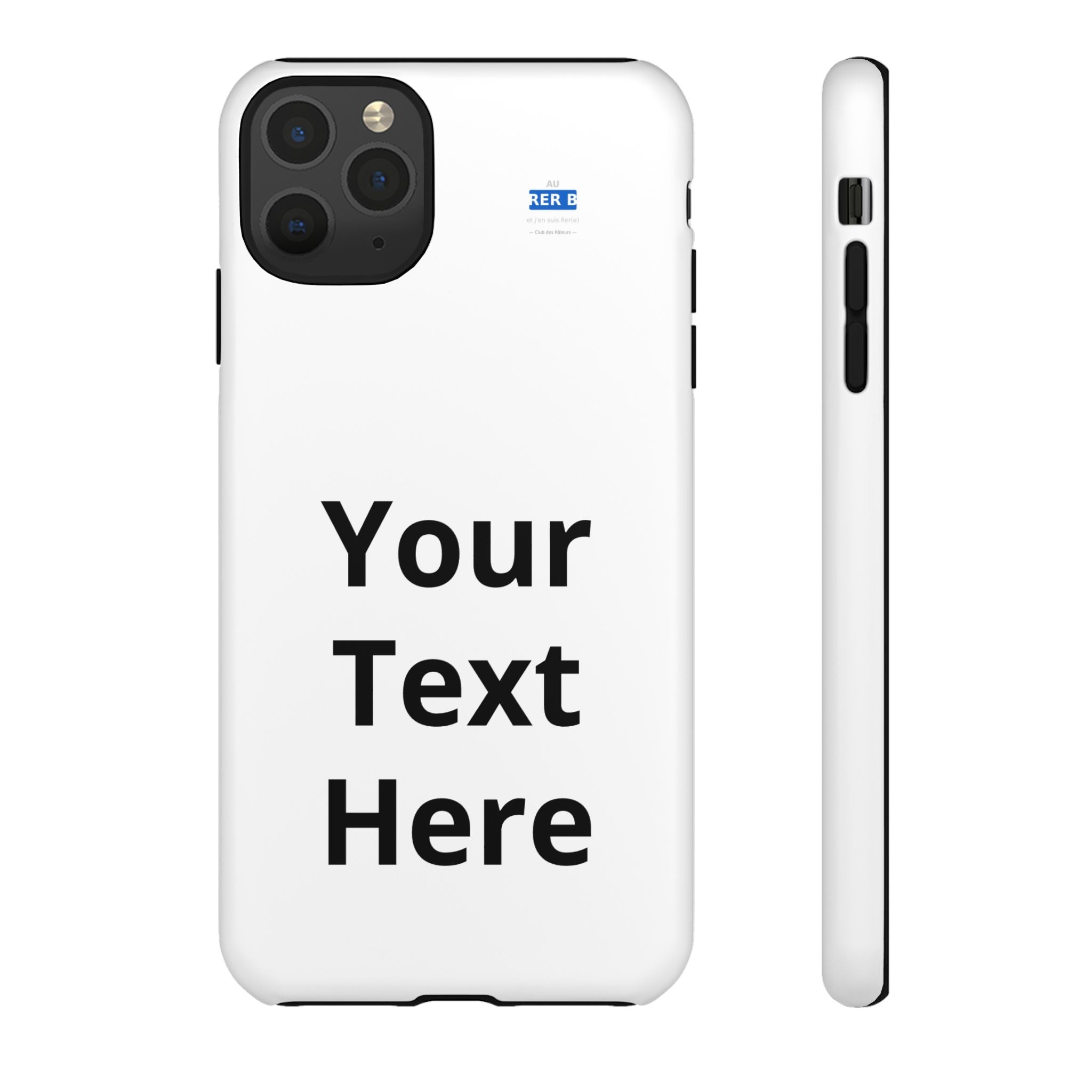 Personalized Tough Phone Case — Custom Text Protective iPhone Case