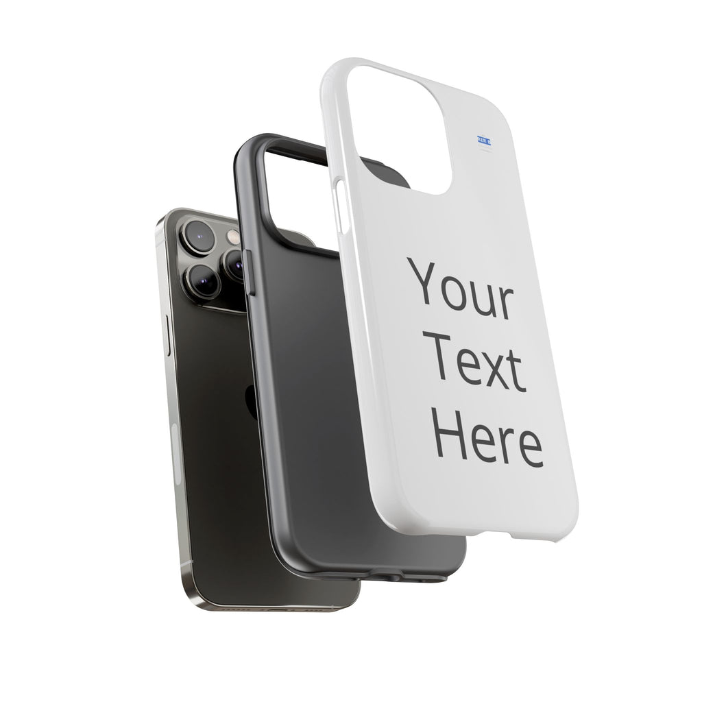 Personalized Tough Phone Case — Custom Text Protective iPhone Case