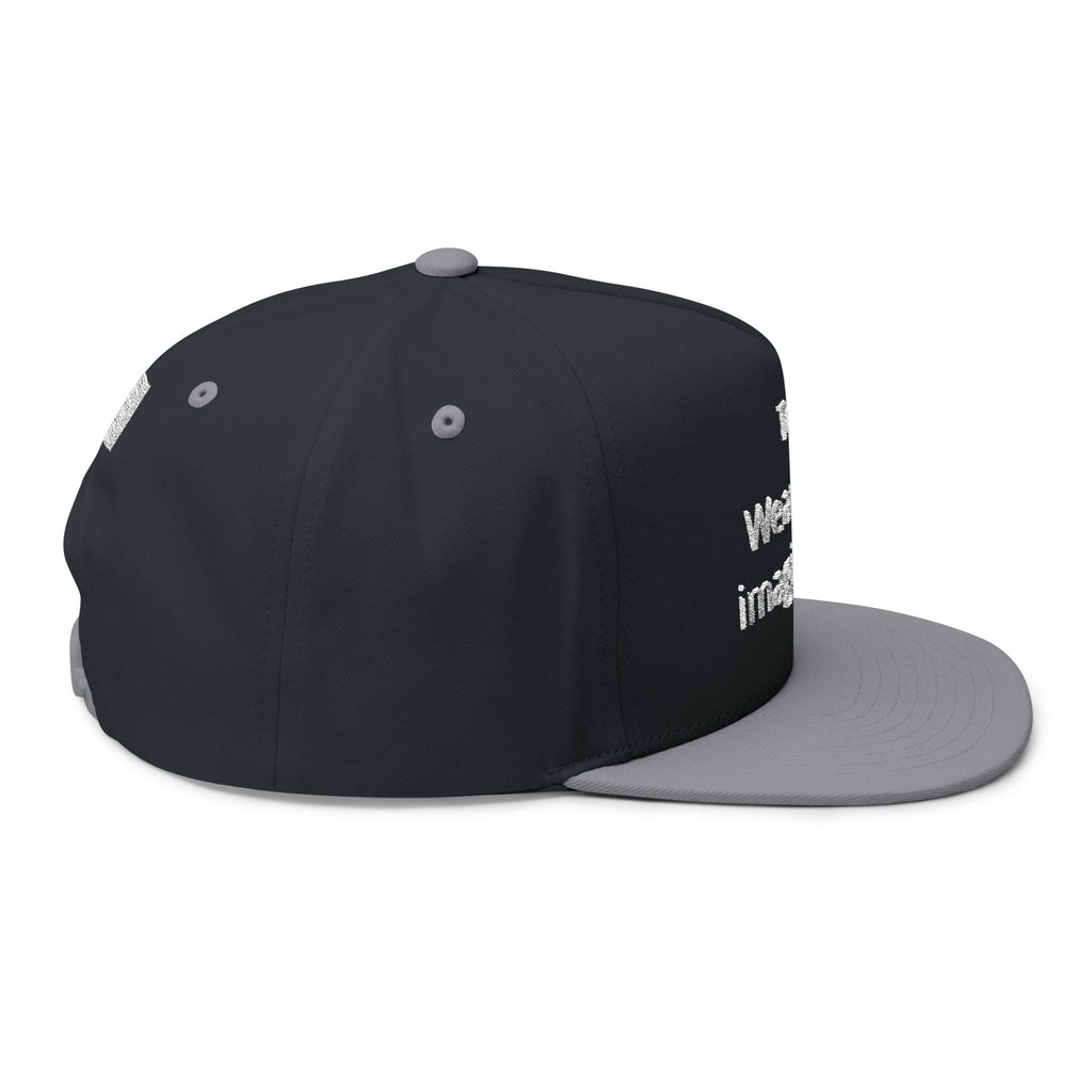Custom Embroidered Flat Bill Cap — Personalized Text Snapback