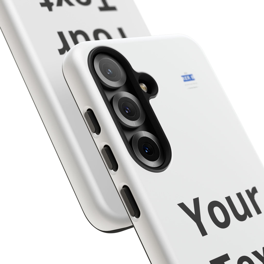 Personalized Tough Phone Case — Custom Text Protective iPhone Case