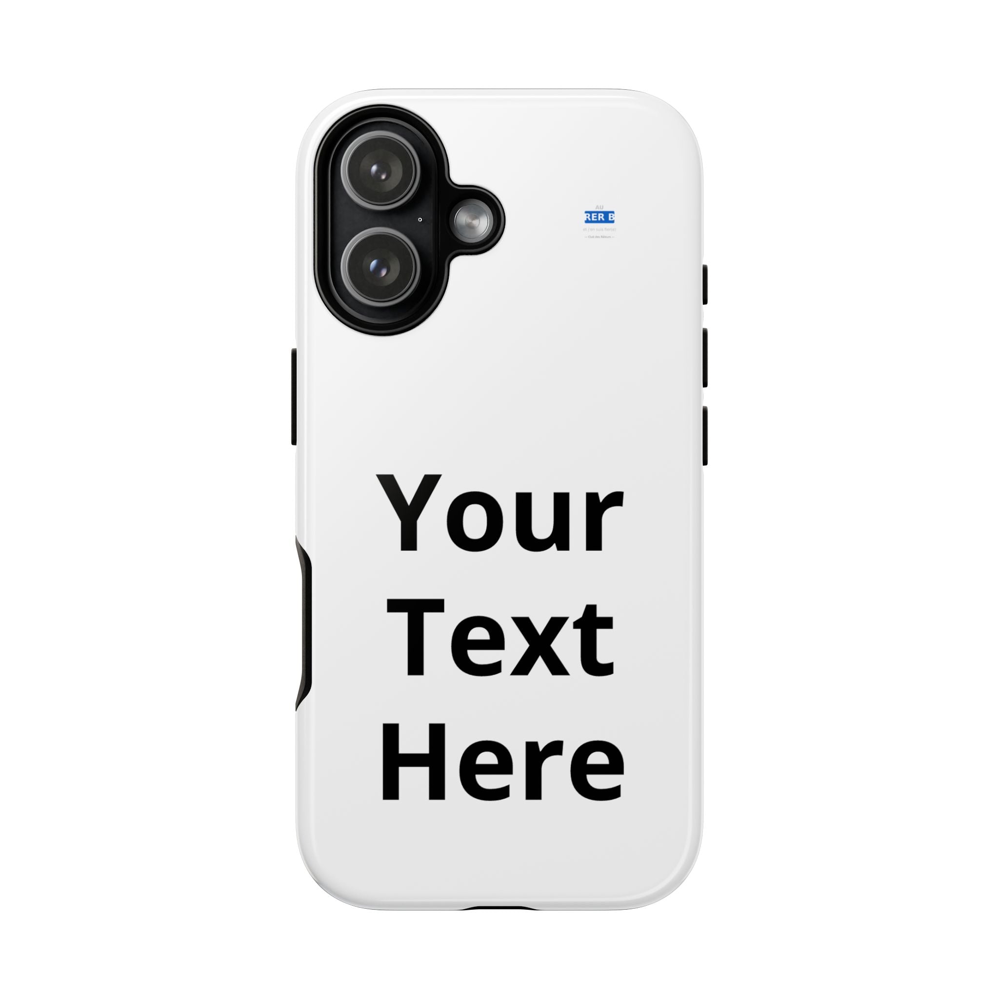 Personalized Tough Phone Case — Custom Text Protective iPhone Case