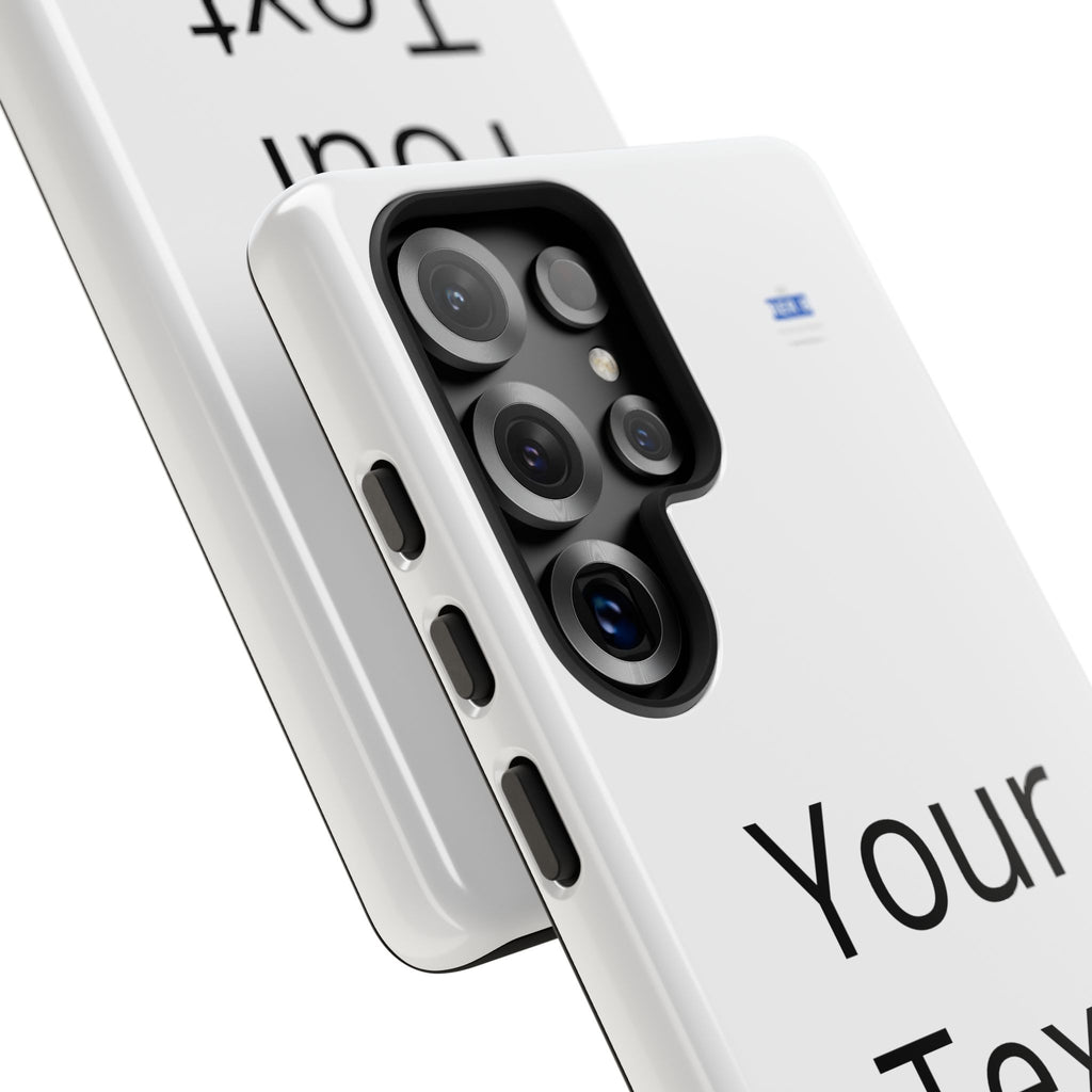 Personalized Tough Phone Case — Custom Text Protective iPhone Case