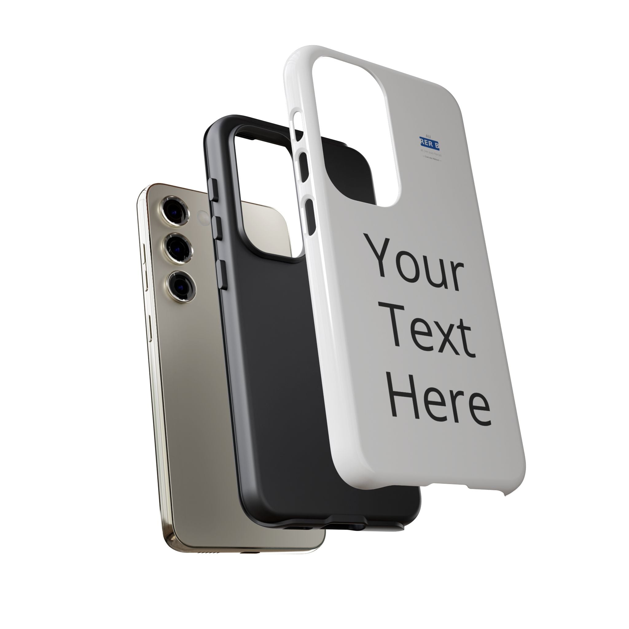 Personalized Tough Phone Case — Custom Text Protective iPhone Case