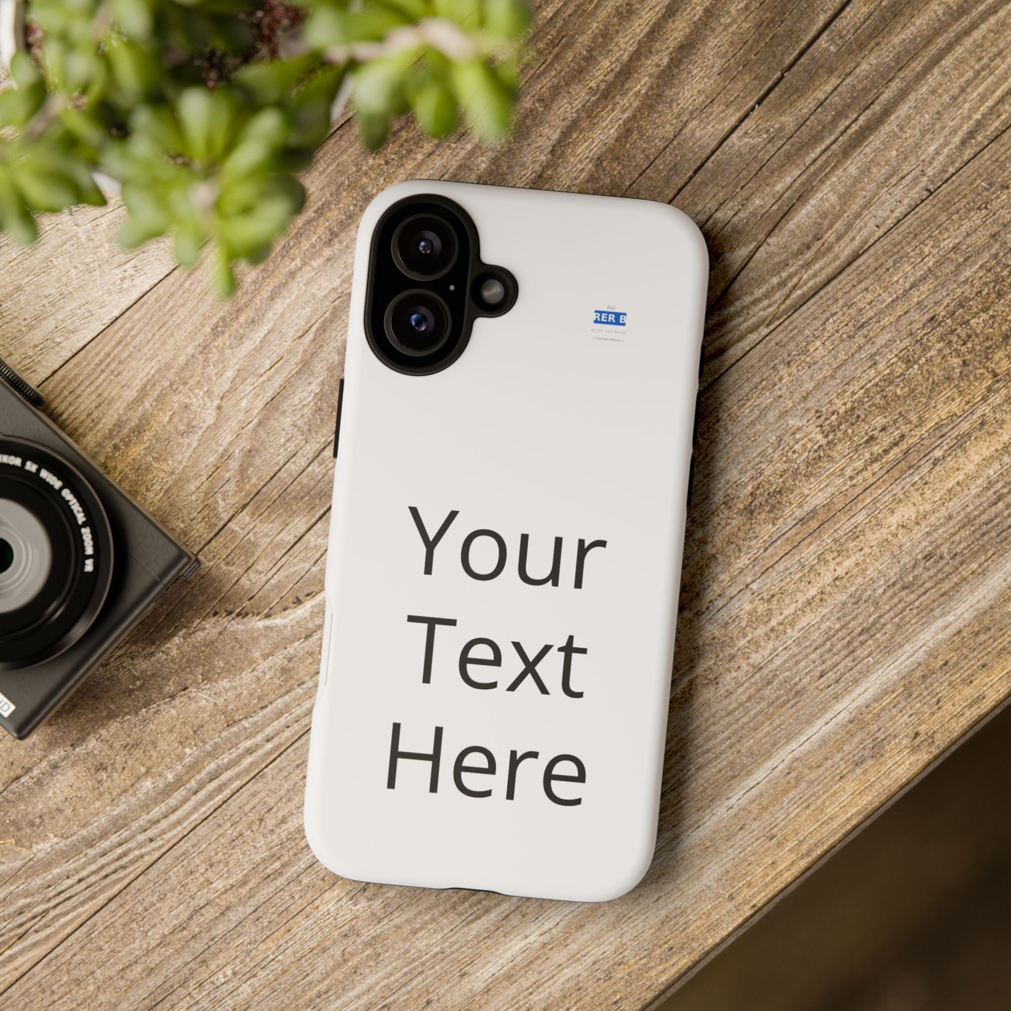 Personalized Tough Phone Case — Custom Text Protective iPhone Case