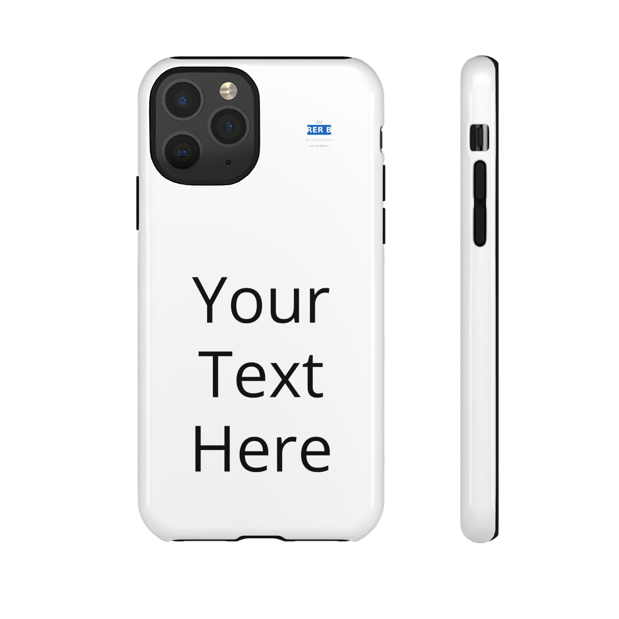 Personalized Tough Phone Case — Custom Text Protective iPhone Case